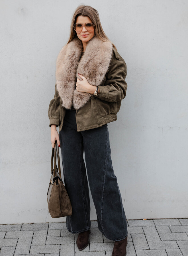 Lotti jas daim bomber faux fur – Green