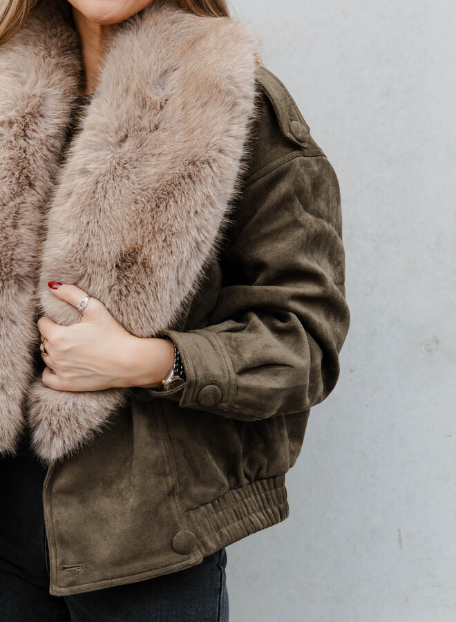Lotti jas daim bomber faux fur – Green