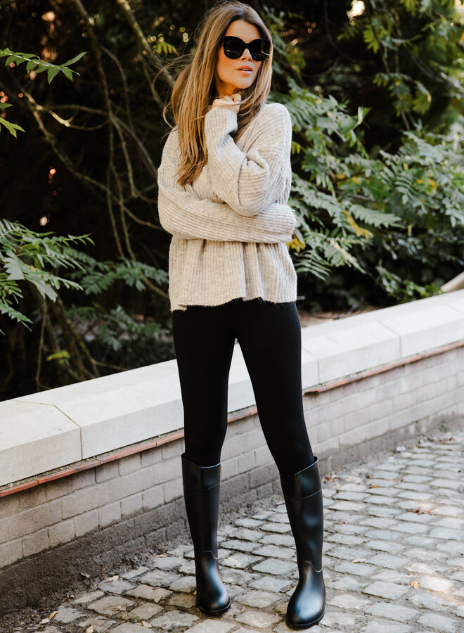 Luna legging ribbel – Black