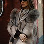 Sela cape faux fur – Taupe