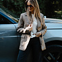 Julie blazer motif prince de galles – Camel