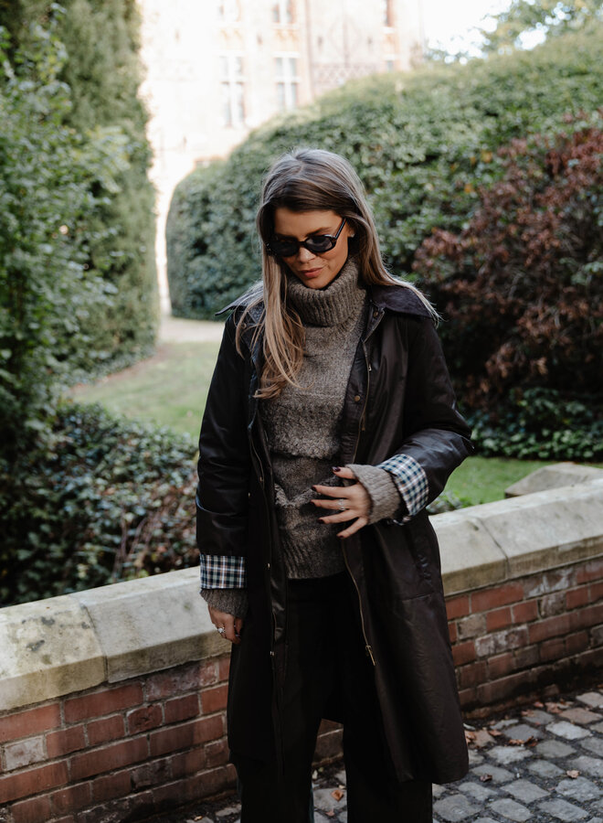 Anae lange parka – Choco