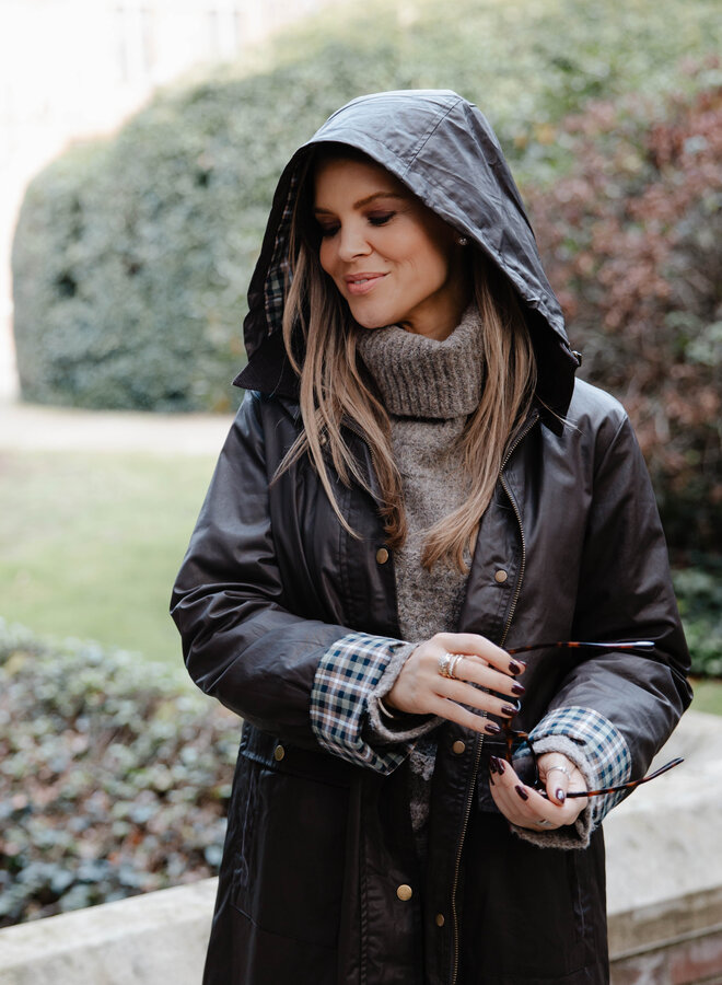 Anae lange parka – Choco