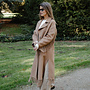 Leslie mantel franjes – Camel
