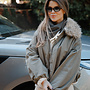 Courtney jacket faux fur inside – Kaki