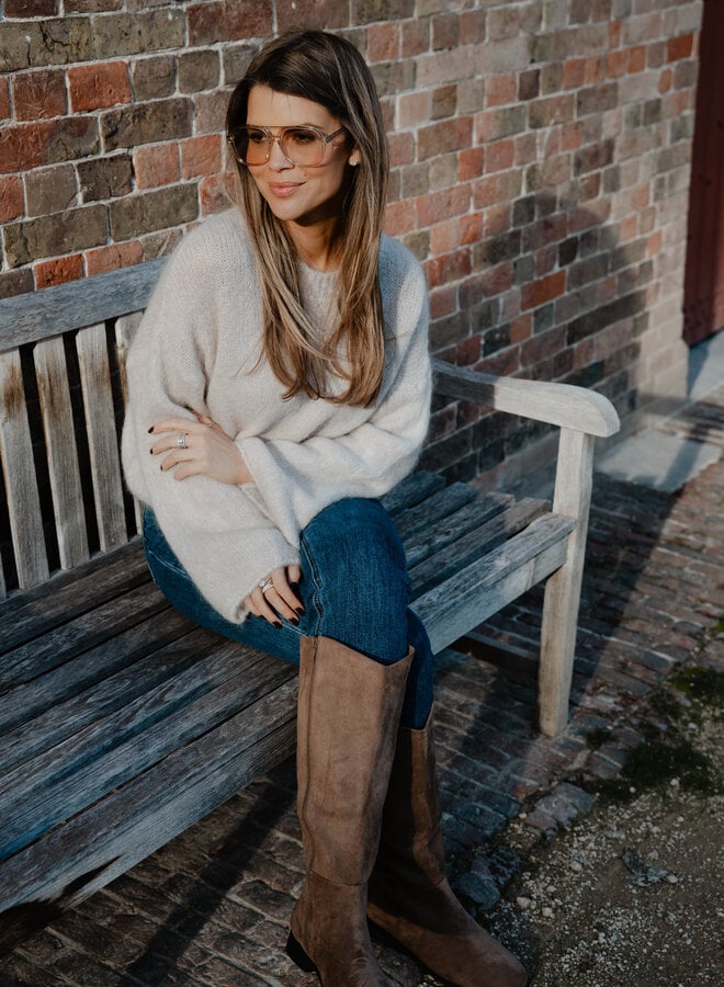 Juna basic mohair knit – Beige