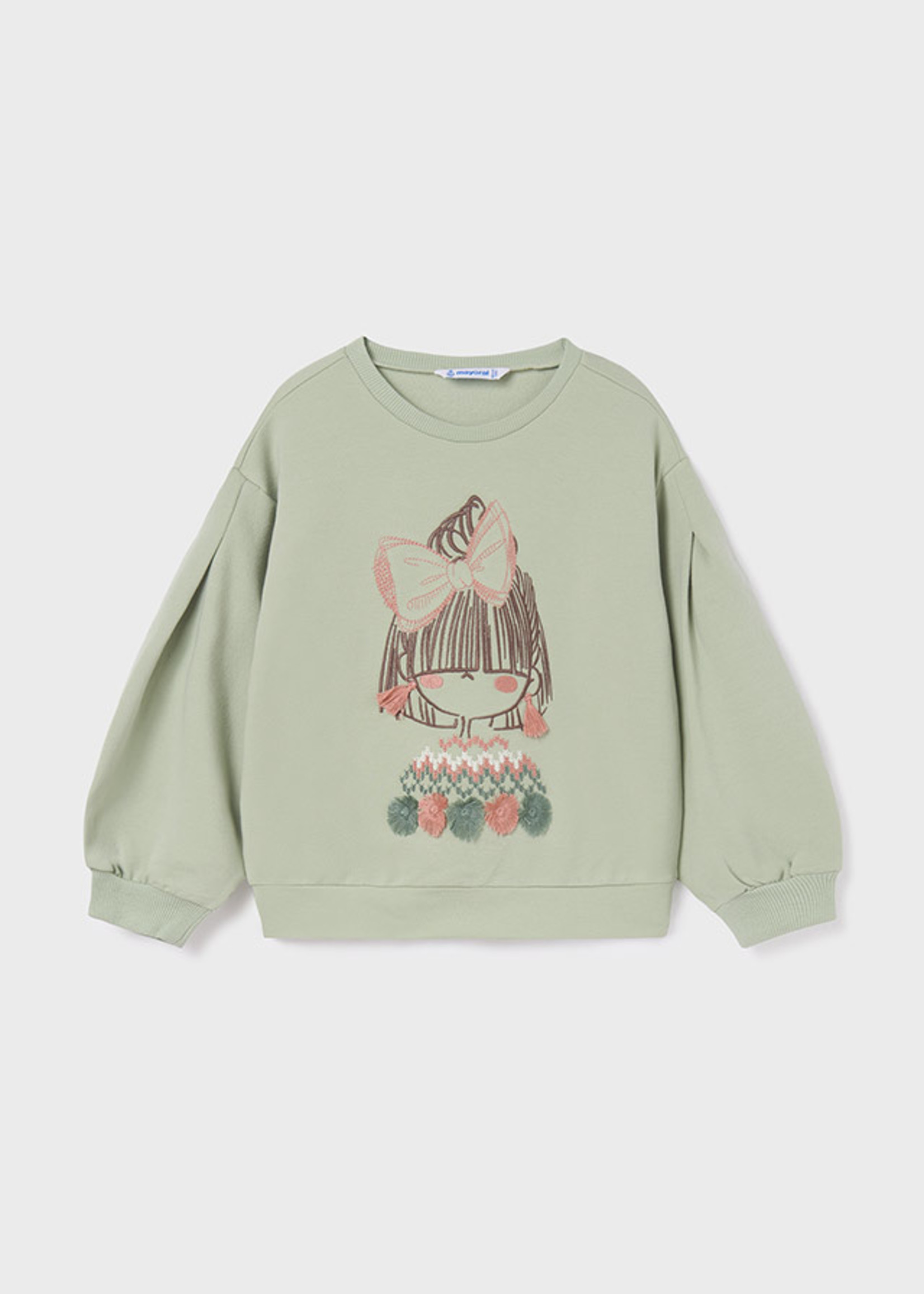 Mayoral Embroidered pullover          Aloe