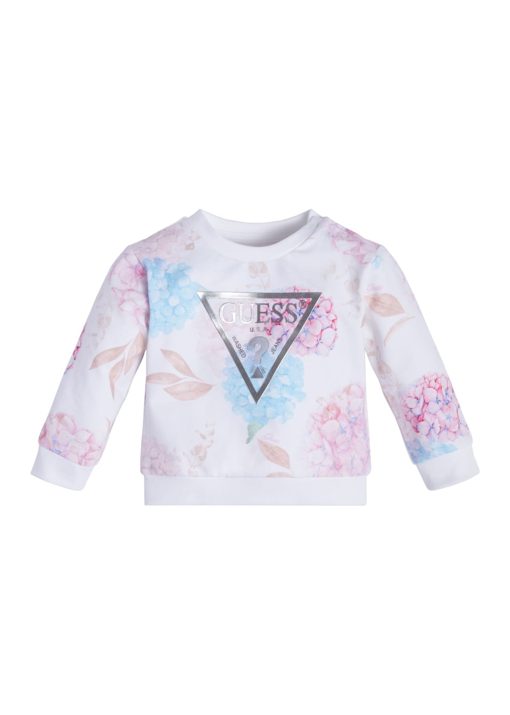 Guess LS ACTIVE TOP FLOWERS PINK WHITE