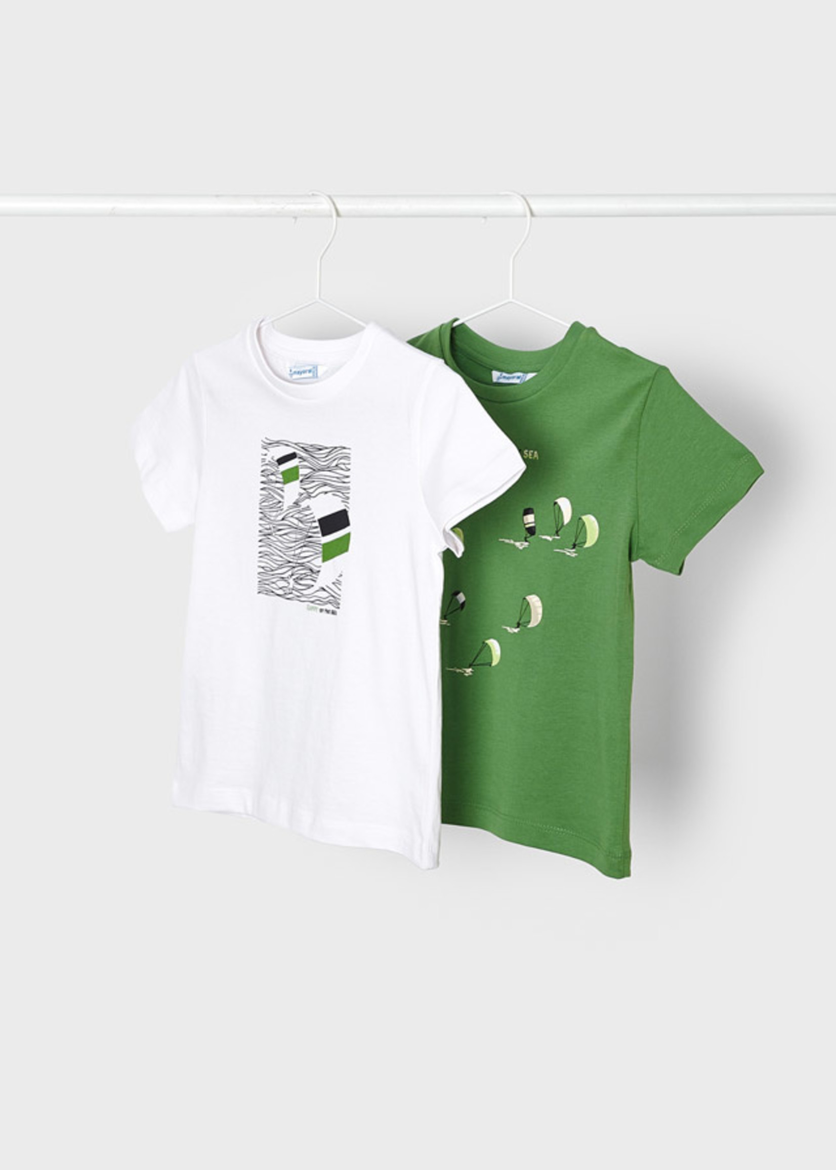 Mayoral 1135 Mini Boy             2 s/s solid t-shirt sets      Green