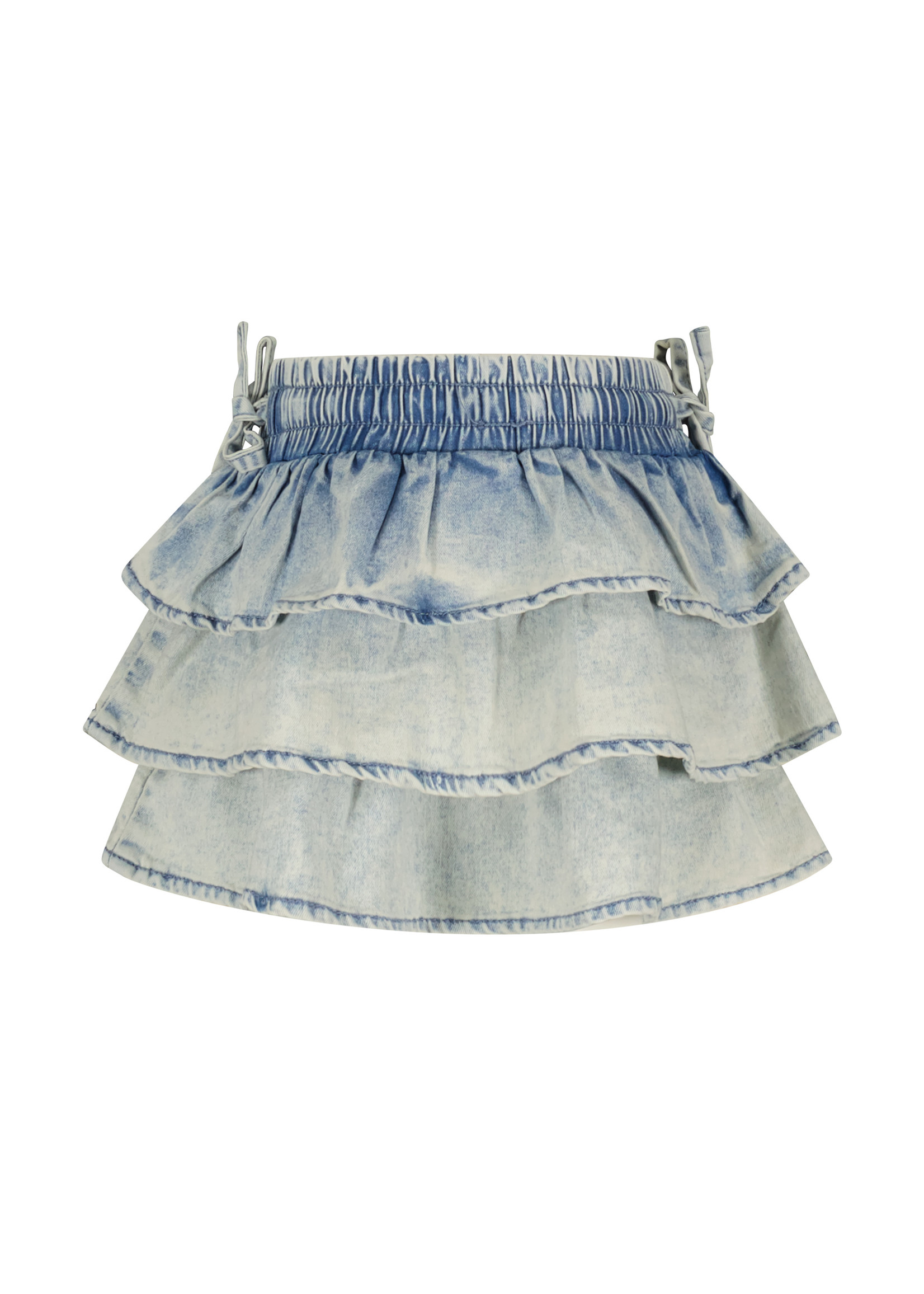 Le Chic TULA denim layered skirt Classic Light Denim