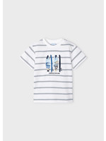 Mayoral 810 Mini Boy             S/s striped t-shirt           Blue