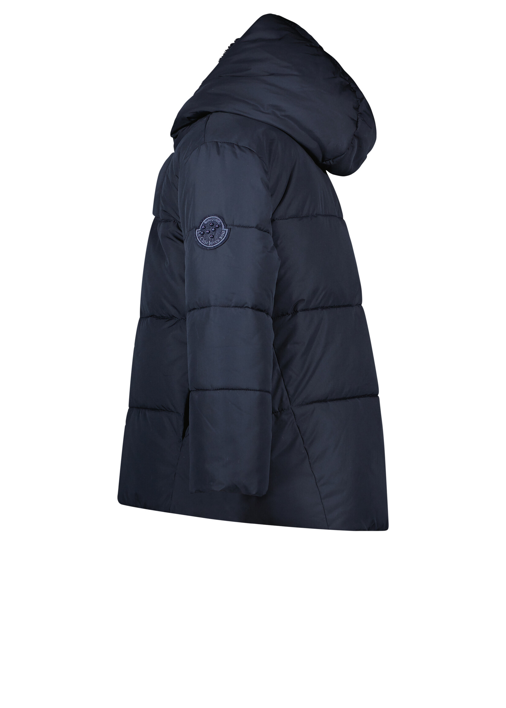 Le Chic BABELY big bow puffy coat Blue Navy