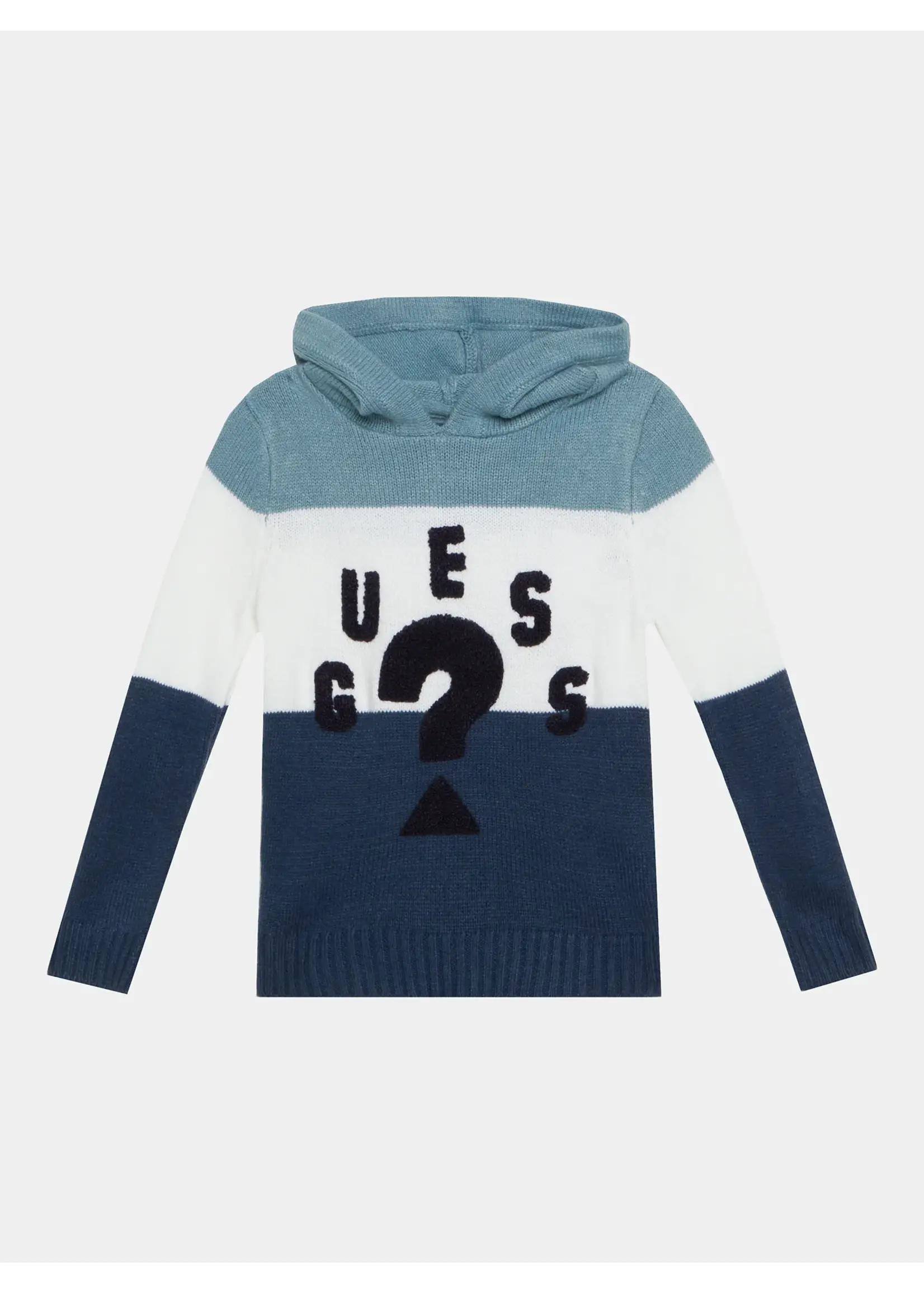 Guess COLORBLOCK HOODED SWEATER N3BR03 FR90 BLUE WHITE COMBO