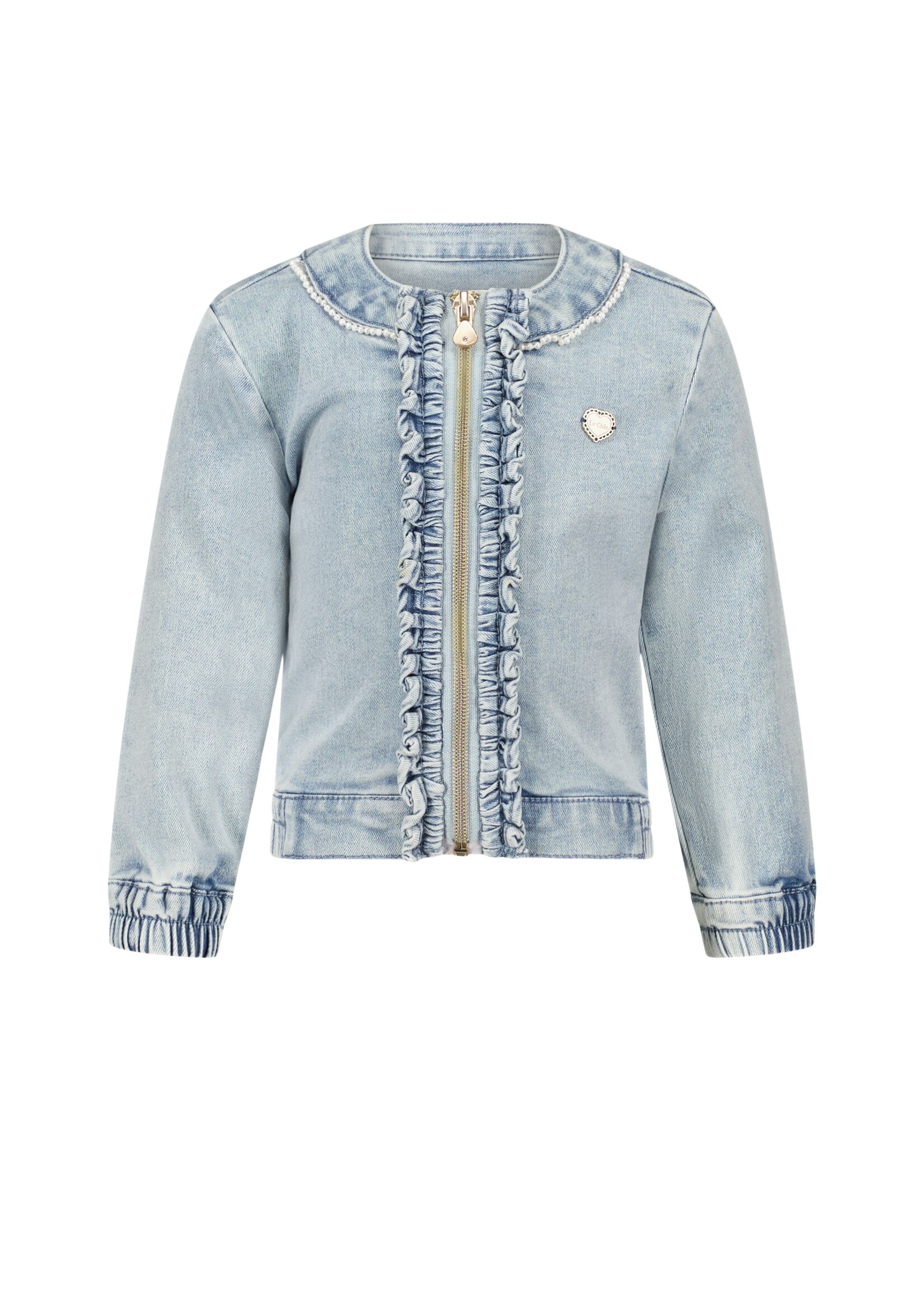 Le Chic Girls Baby C402-7185 AQUA denim bomber Classic Light Denim