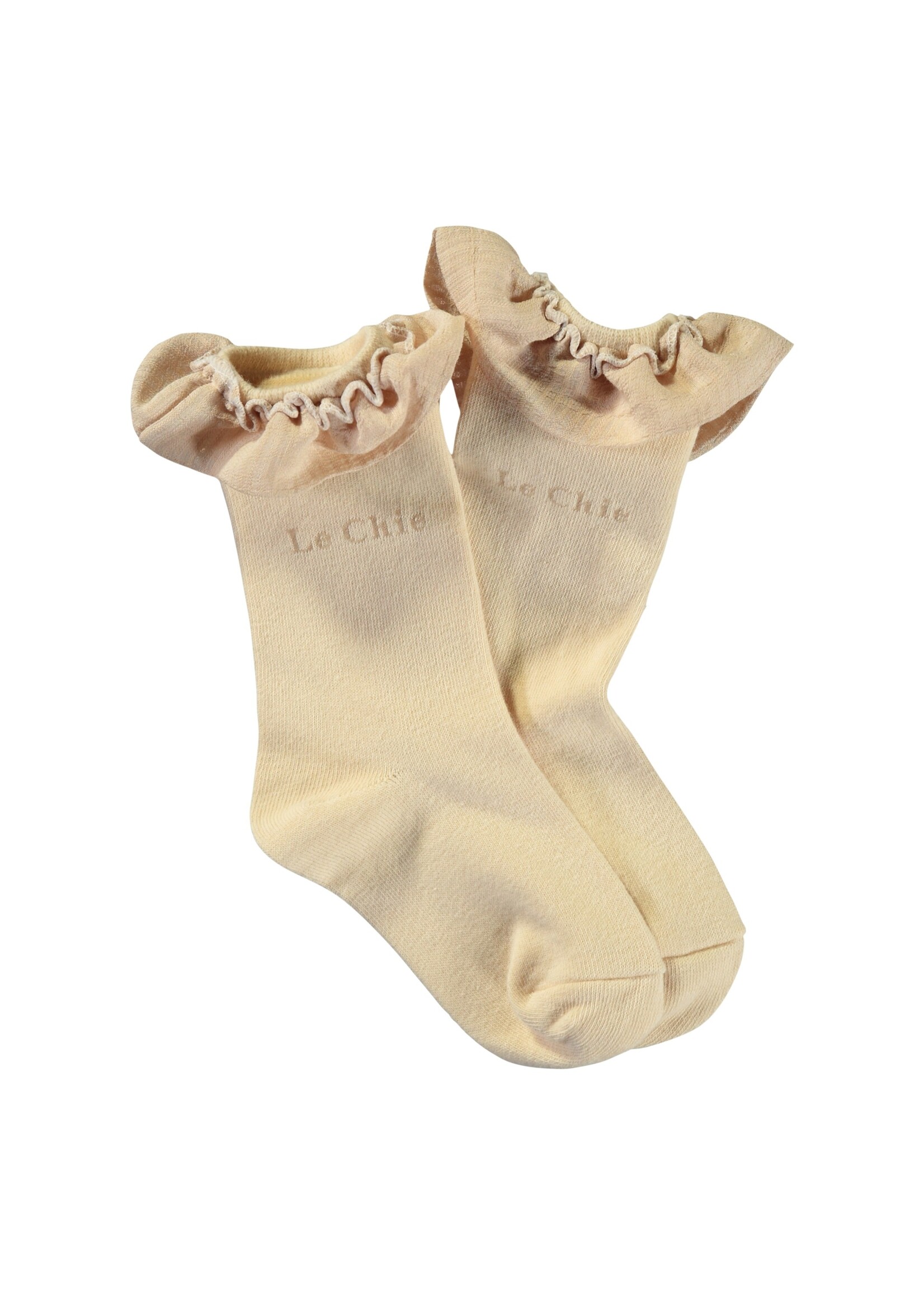 Le Chic Girls Kids C402-5957 RAVEN sock with tule Light Cappuccino
