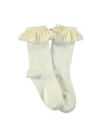 Le Chic Girls Kids C402-5957 RAVEN sock with tule Off White