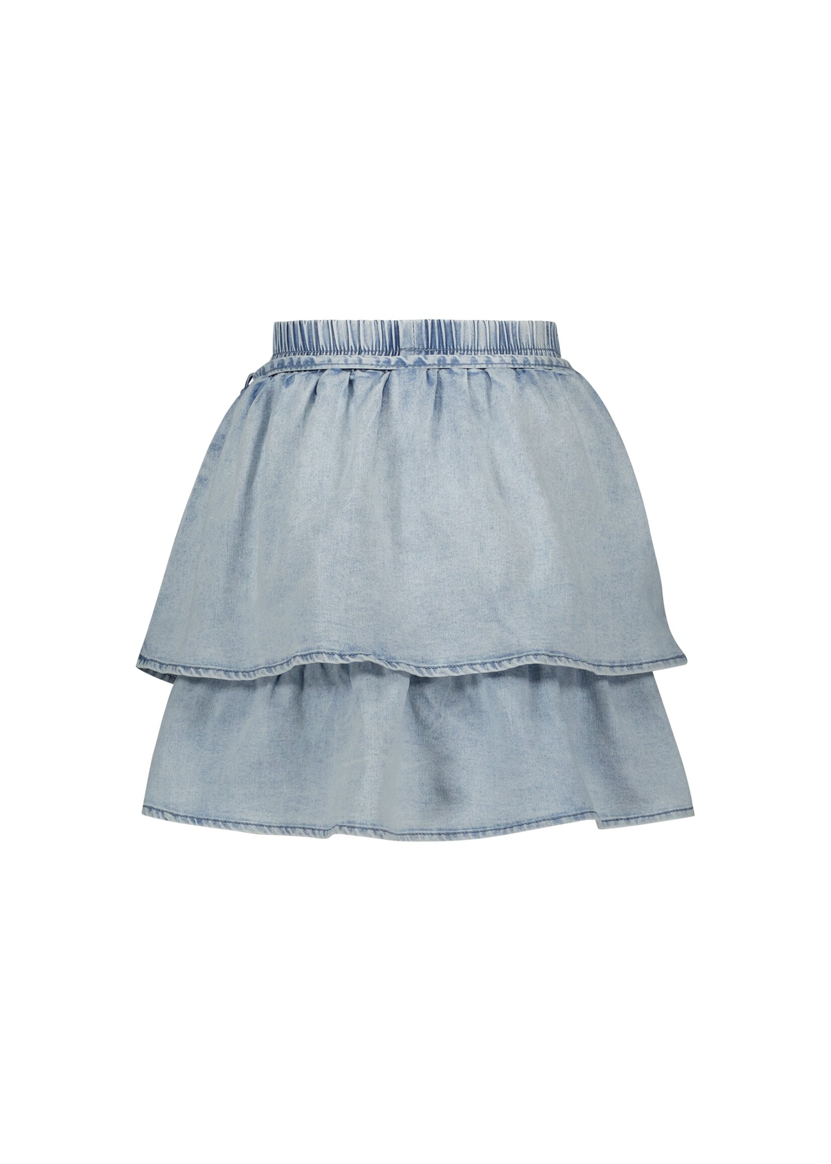 Le Chic Girls Kids C402-5783 TOEDOE denim layered skirt Classic Light Denim