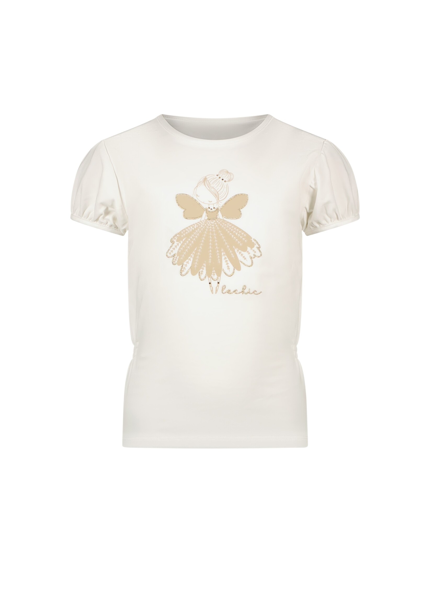 Le Chic Girls Kids C402-5475 NOMS flower angel T-shirt Off White