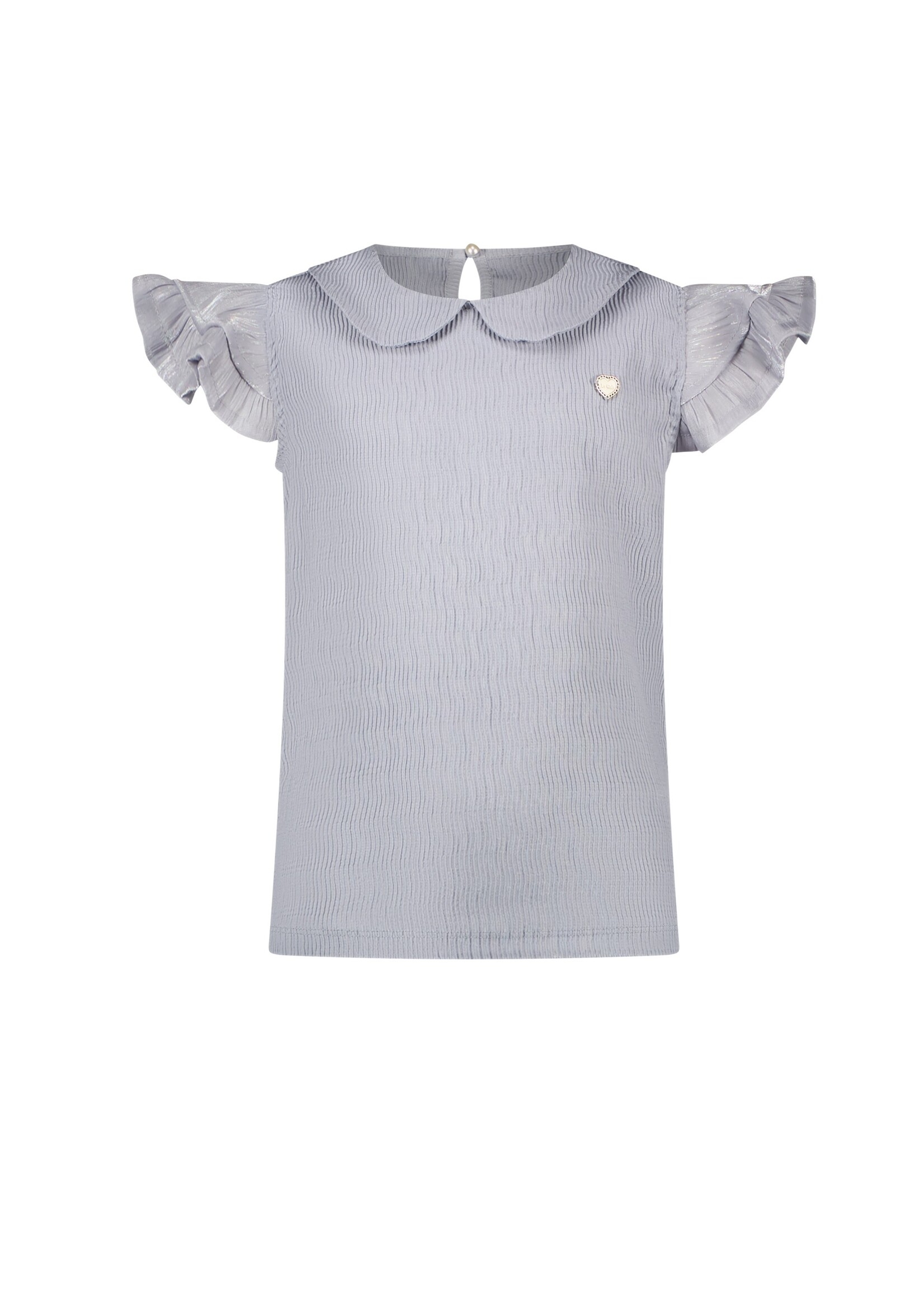 Le Chic Girls Kids C402-5466 NICOLA wavy chic & voile T-shirt Blue Orchid