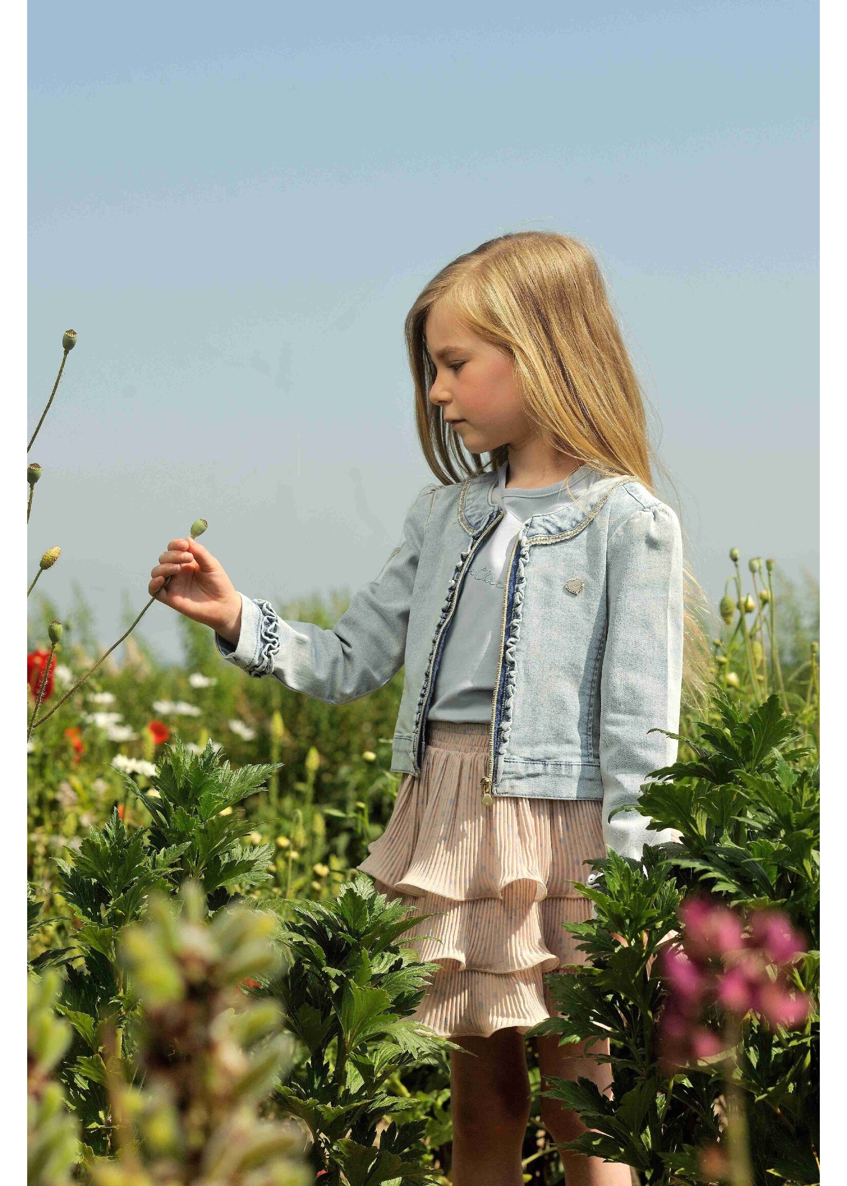 Le Chic Girls Kids C402-5184 ARLENE denim bomber Classic Light Denim