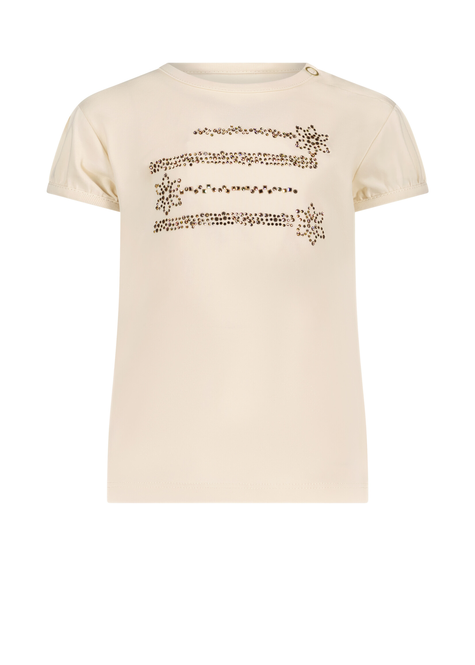 Le Chic Girls Baby C312-7407 NOKI flowers & lines T-shirt Pearled Ivory