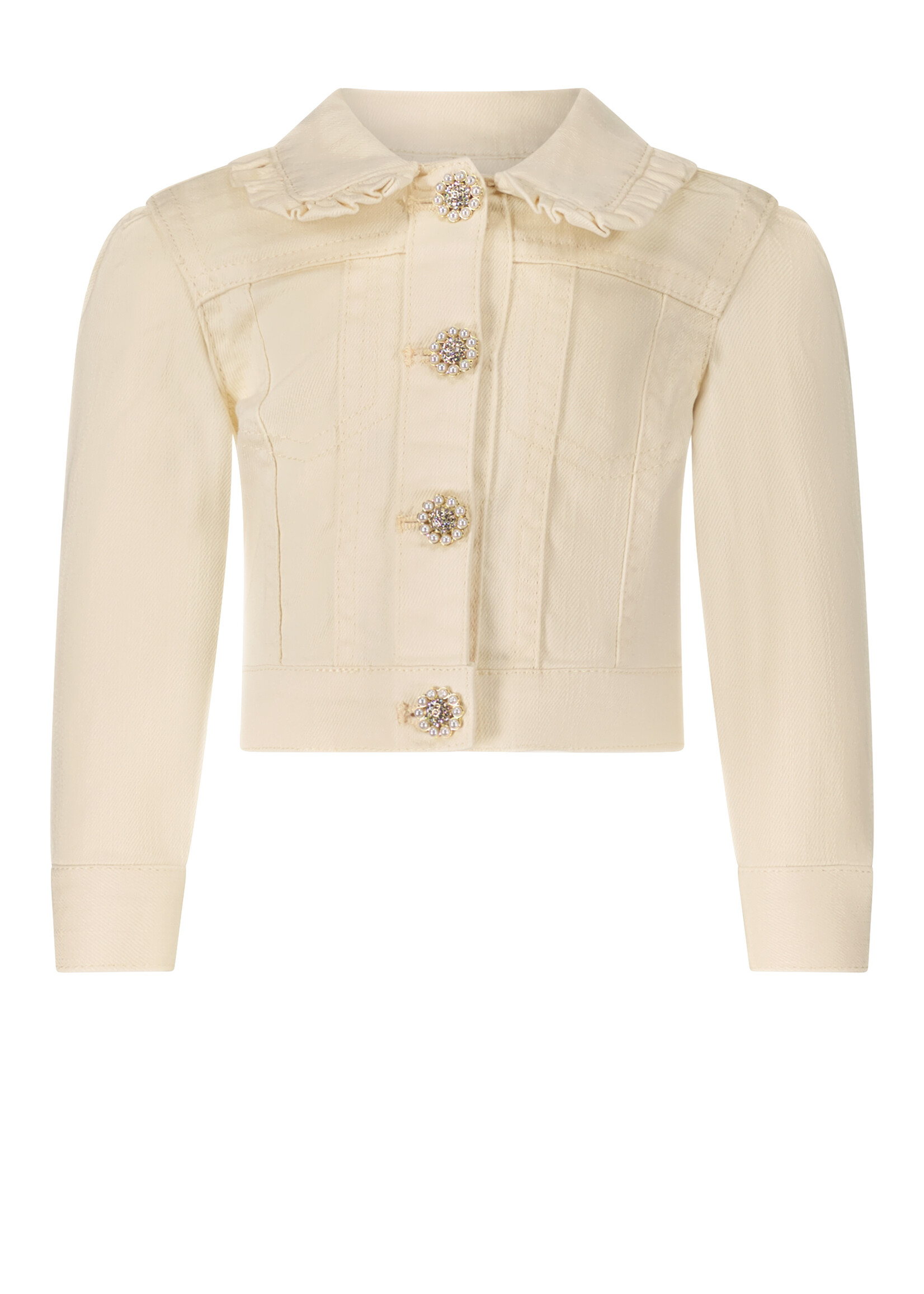 Le Chic Girls Baby C312-7182 ALIDA ruffled collar jacket Pearled Ivory
