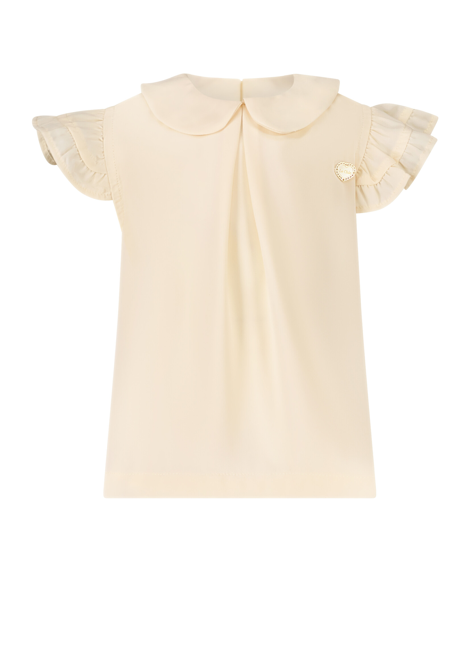 Le Chic Girls Baby C312-7130 EVY fancy voile blouse Pearled Ivory