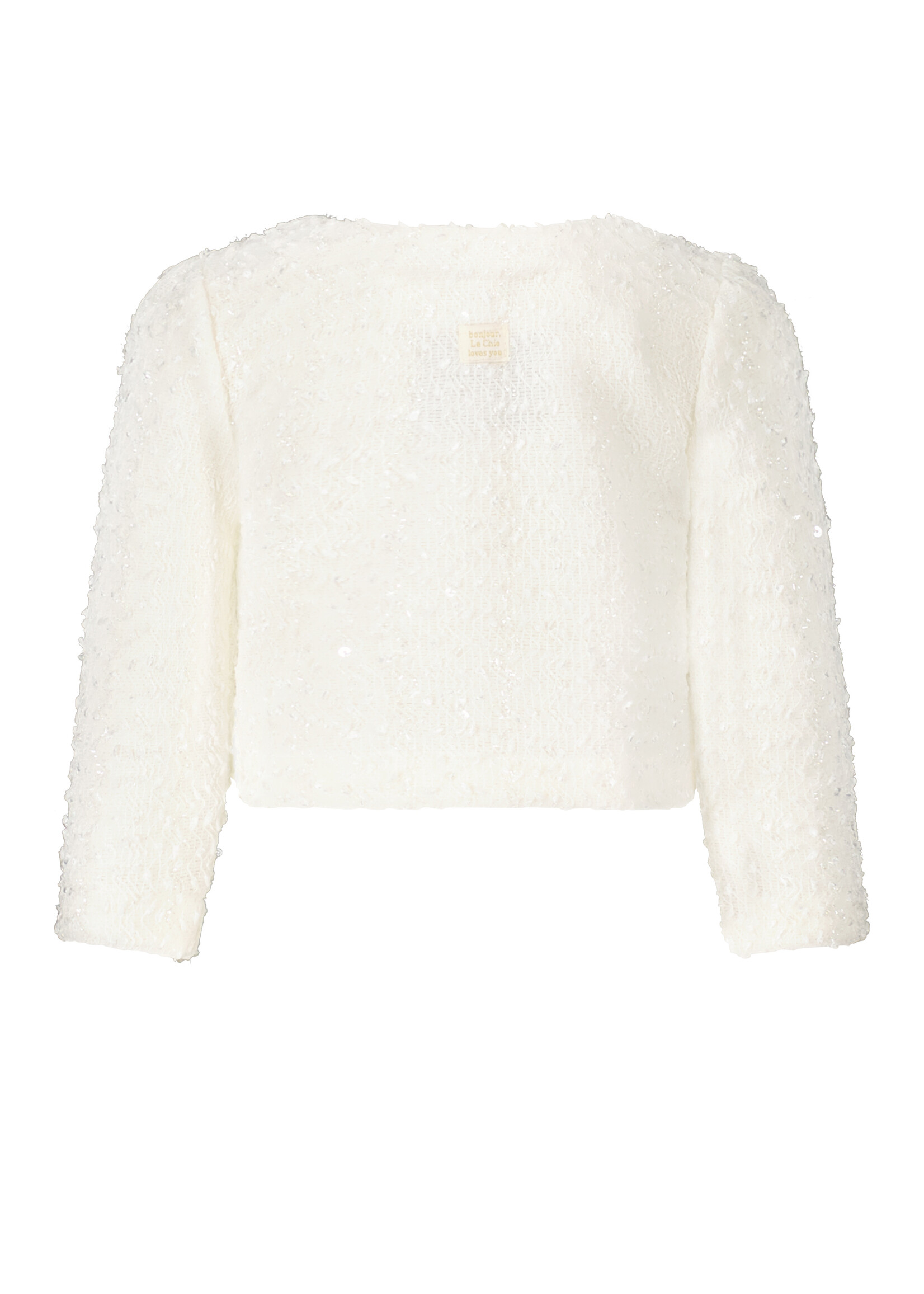 Le Chic Girls Baby C312-7115 AMSYLA glitter-knit jacket Off White