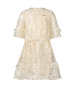 Le Chic Girls Kids C312-5814 SAMBERA shiny lace dress Oatmeal Elite