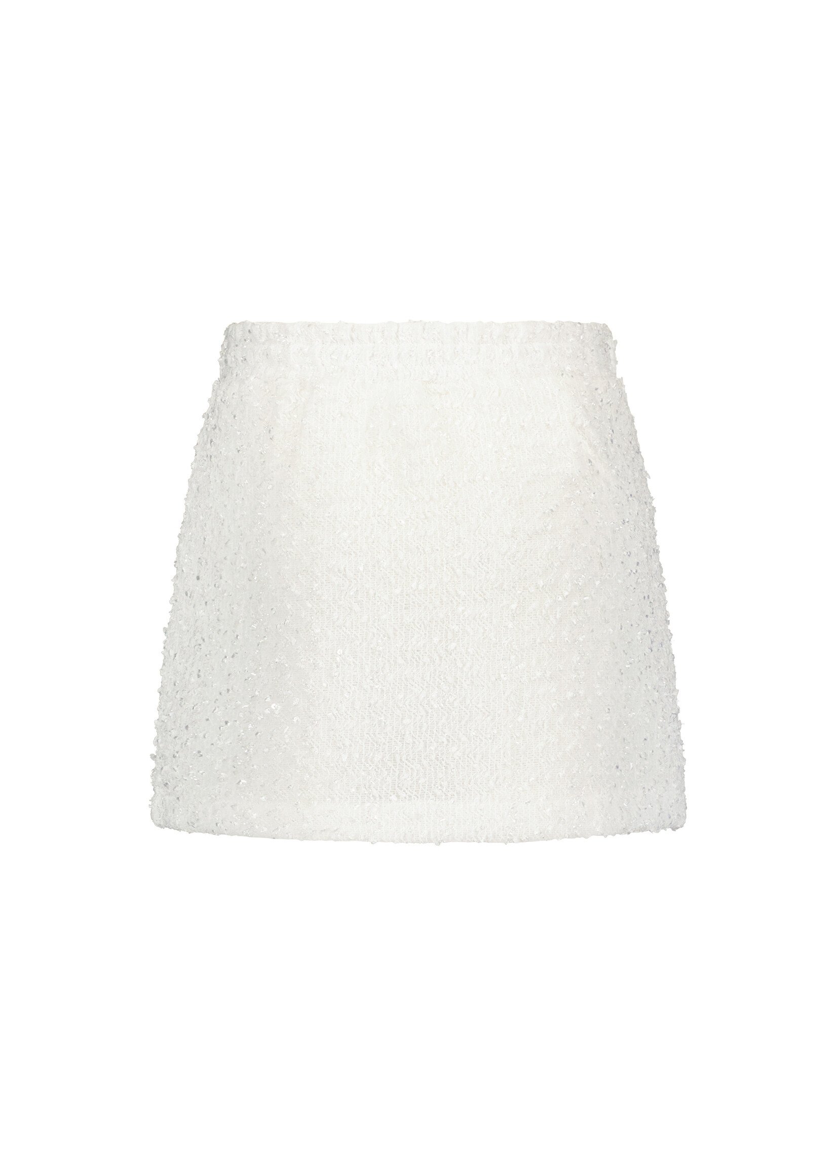 Le Chic Girls Kids C312-5715 TIALSA glitter-knit skirt Off White