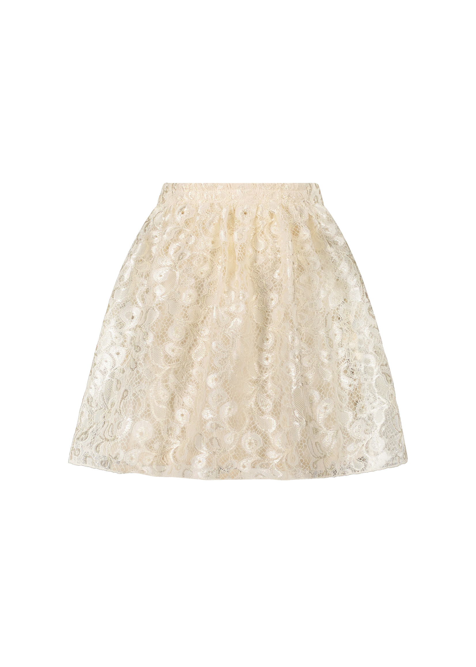 Le Chic Girls Kids C312-5708 TRUTHY lace & pearls skirt Oatmeal Elite