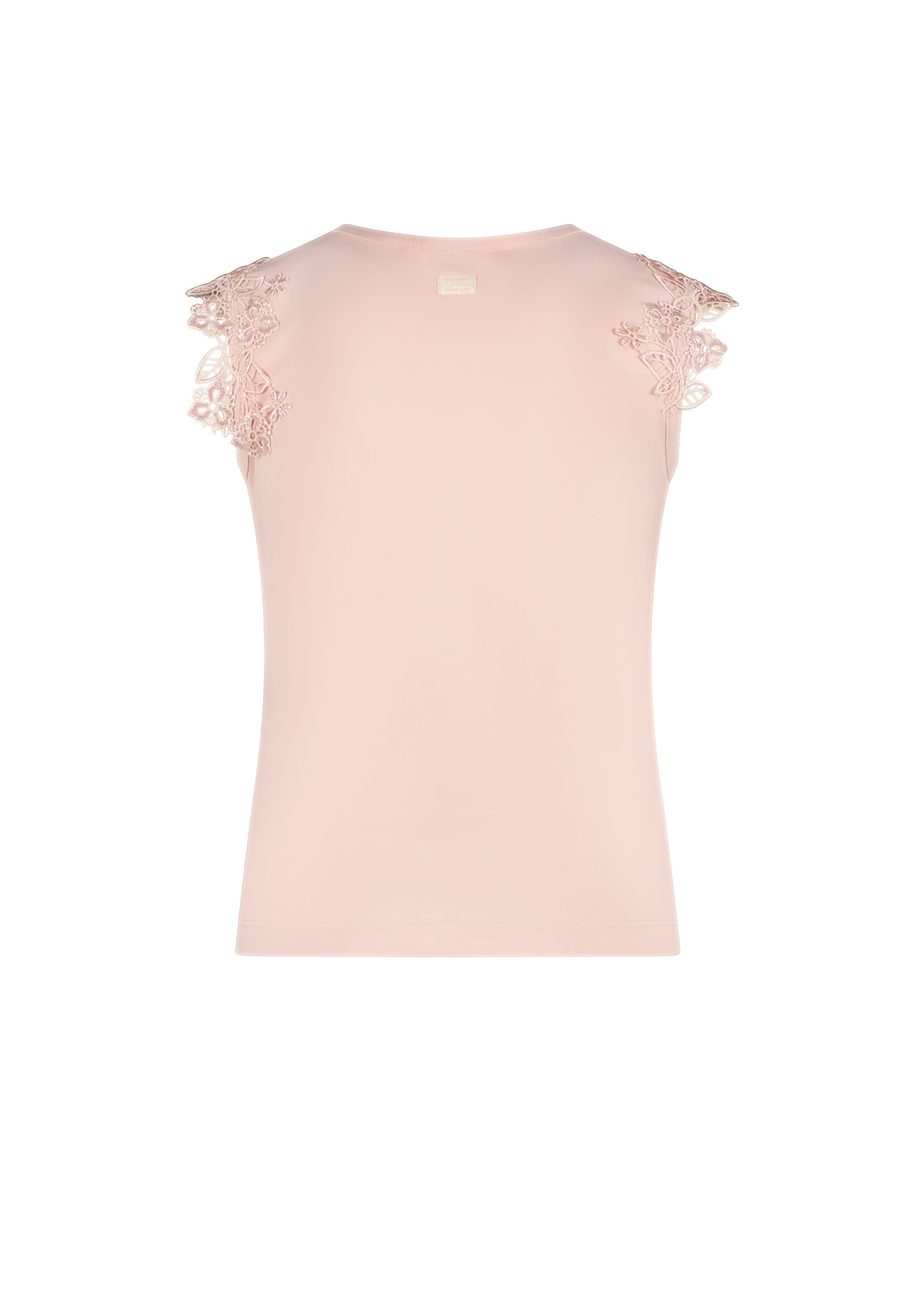 Le Chic Girls Kids C312-5405 NOOSHY flower applique T-shirt Baroque Pink