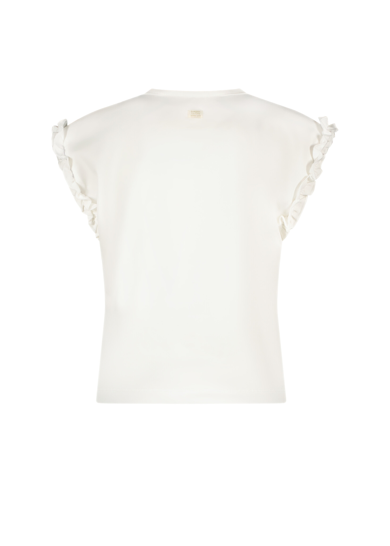 Le Chic Girls Kids C312-5404 NOPALY flowers & lines T-shirt Off White