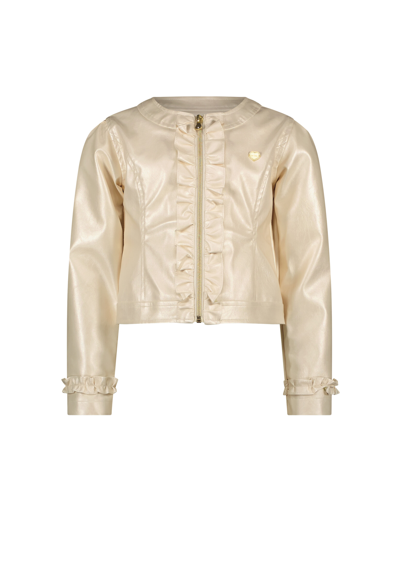 Le Chic Girls Kids C312-5121 ARLENE fake leather jacket Pearled Ivory