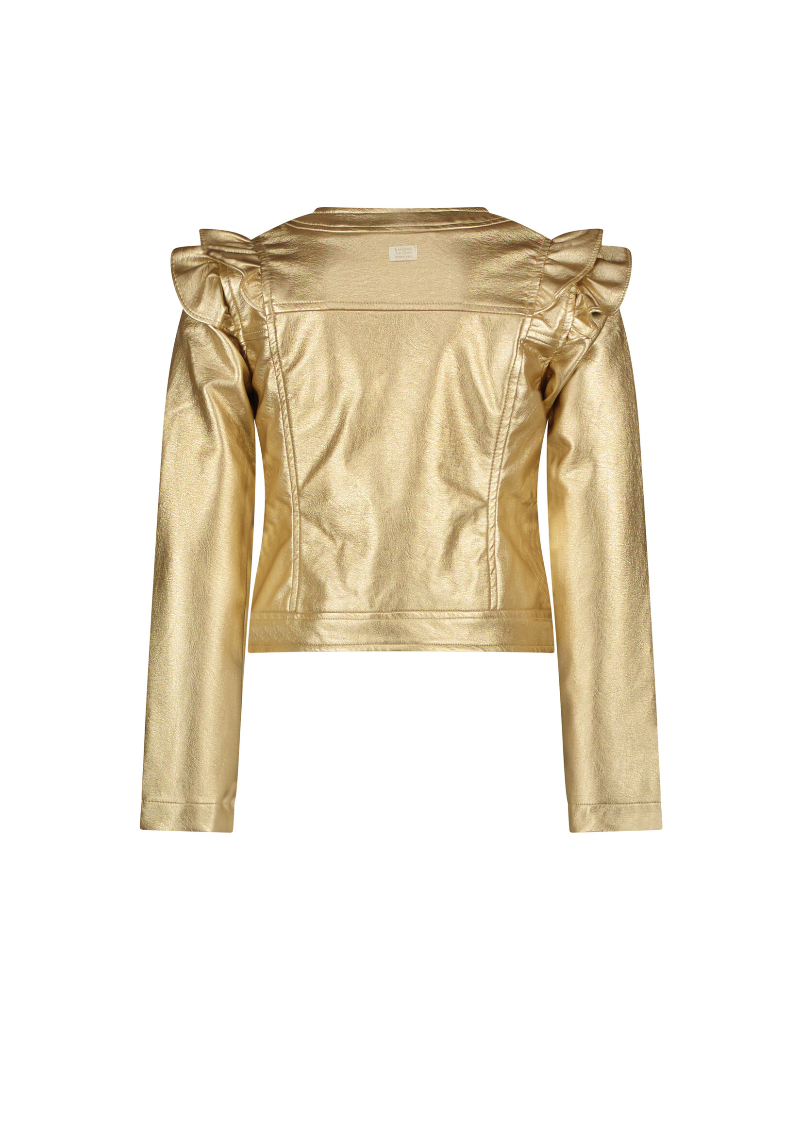 Le Chic Girls Kids C312-5120 ARLYN gold fake leather jacket Champagne