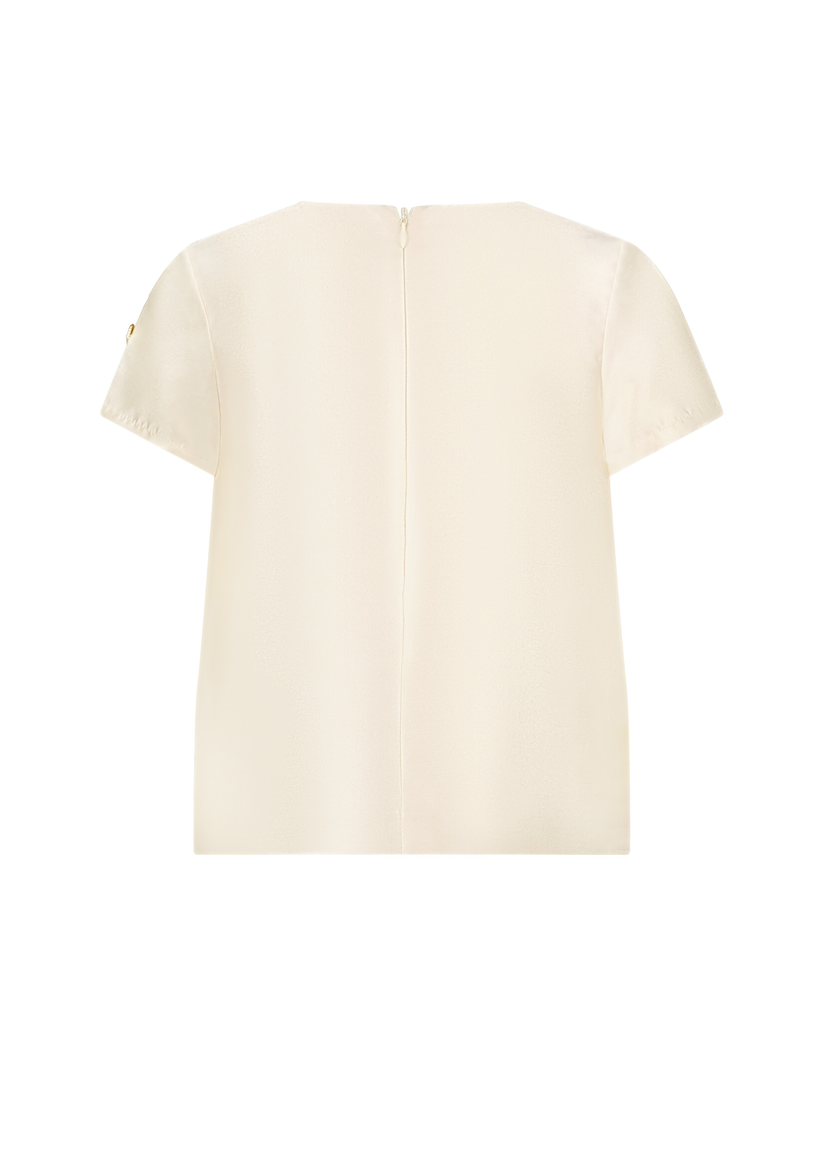 Le Chic Girls Kids C312-5105 EAST crêpe big bow blouse Pearled Ivory