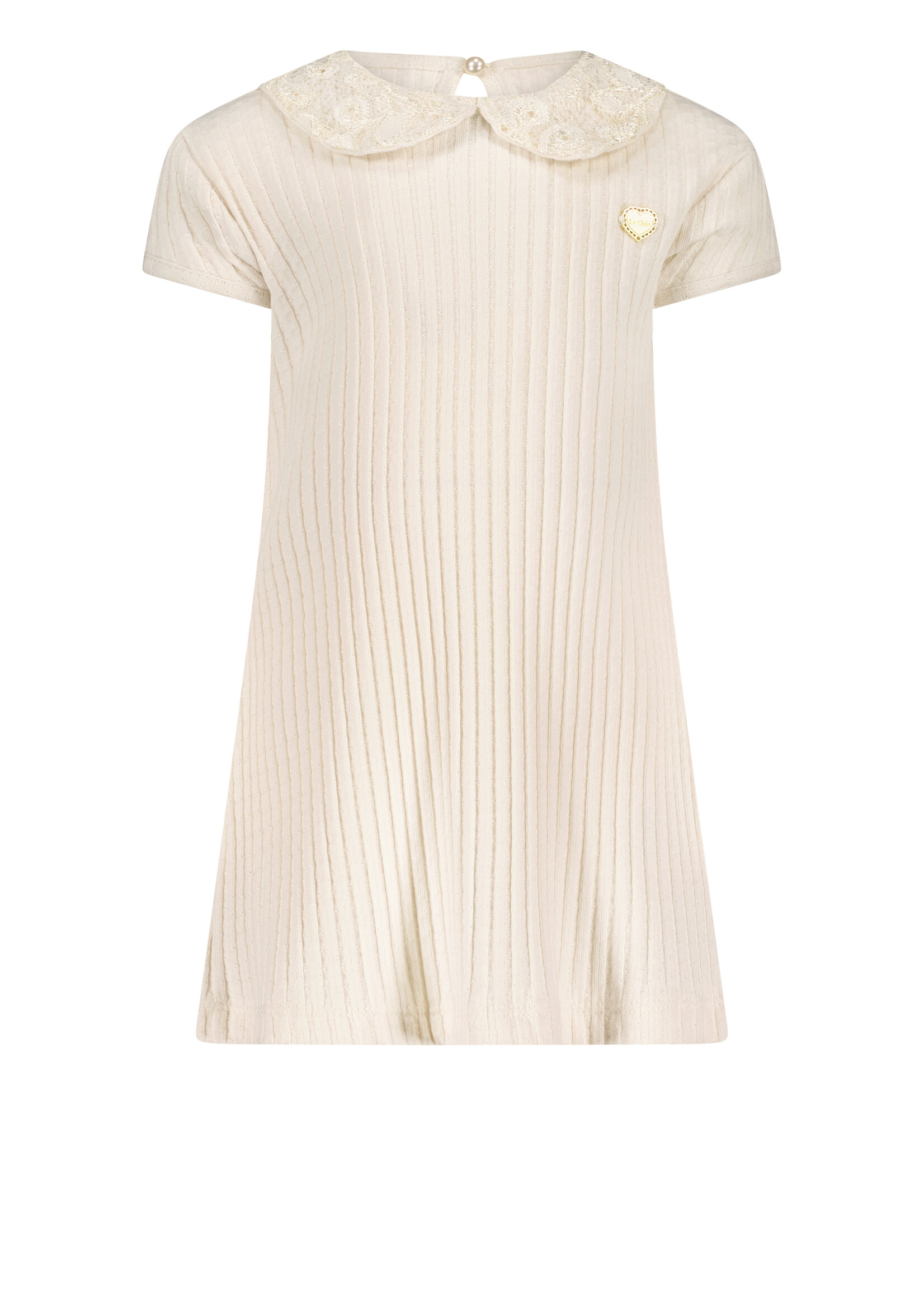 Le Chic Girls Baby C312-7808 SARLY summer cable knit dress Oatmeal Elite