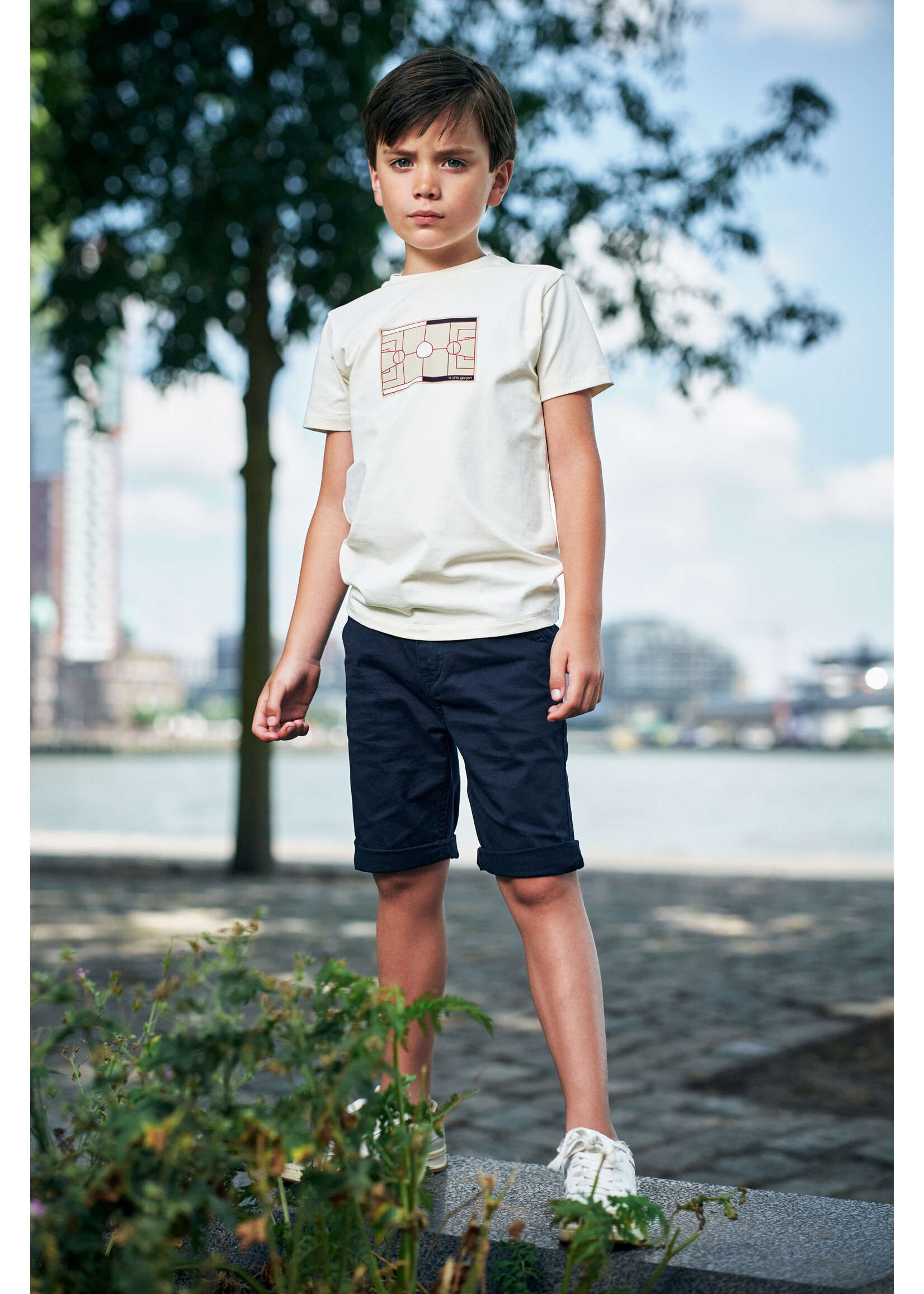 Le Chic Boys Kids L402-6402 NOLAN short sl. T-shirt White