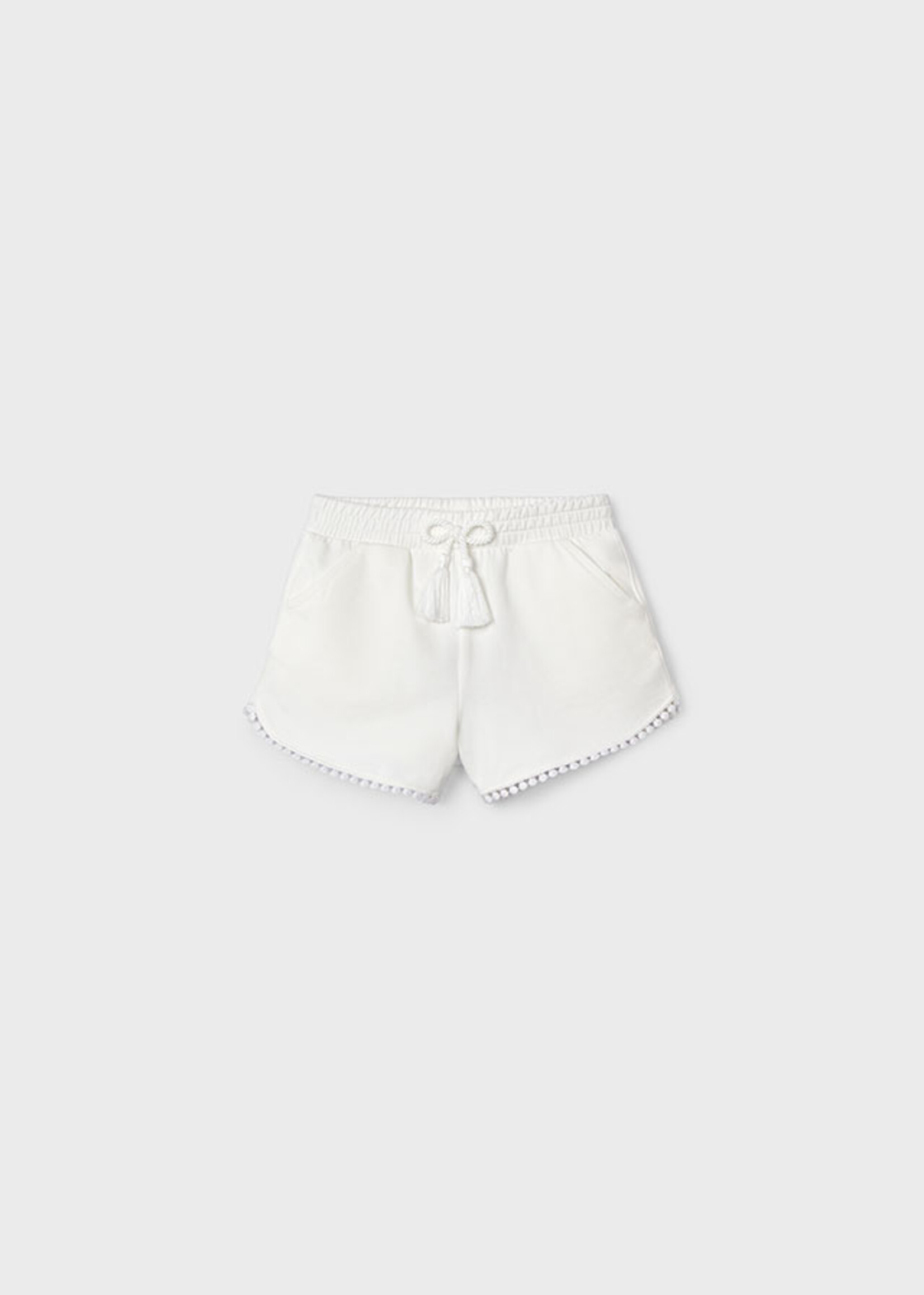 Mayoral Mini Girl            607 Chenille shorts               White