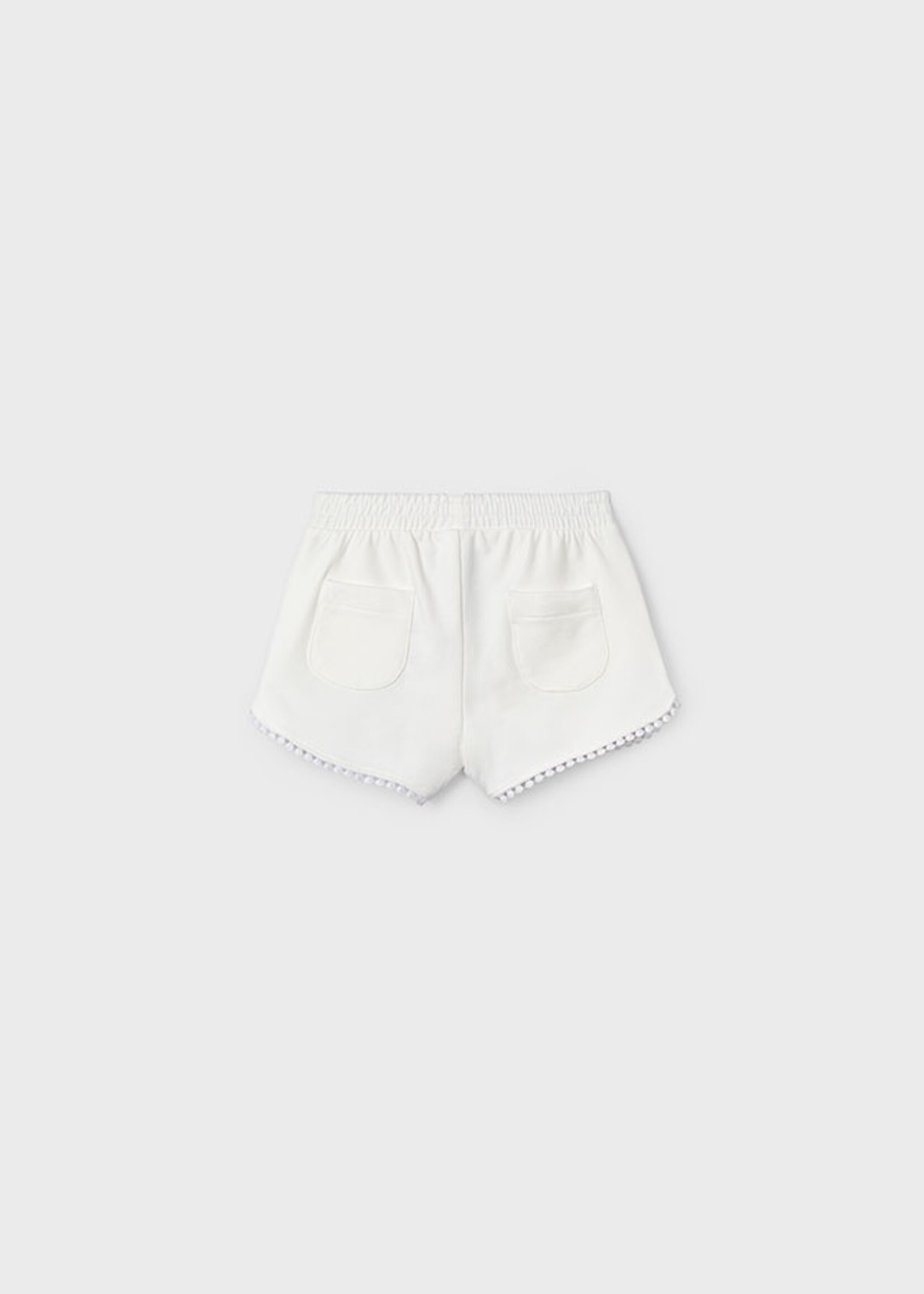 Mayoral Mini Girl            607 Chenille shorts               White