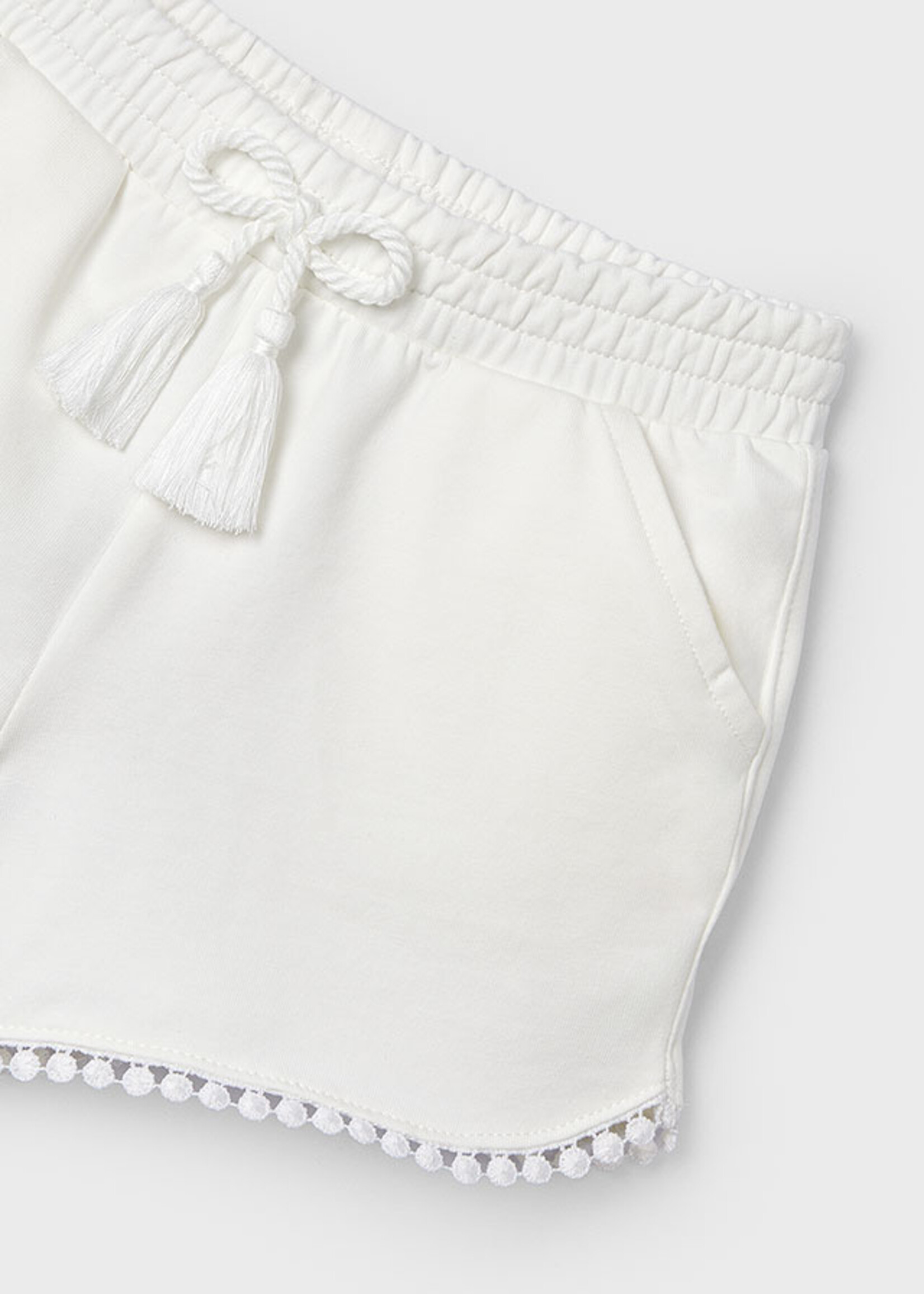 Mayoral Mini Girl            607 Chenille shorts               White