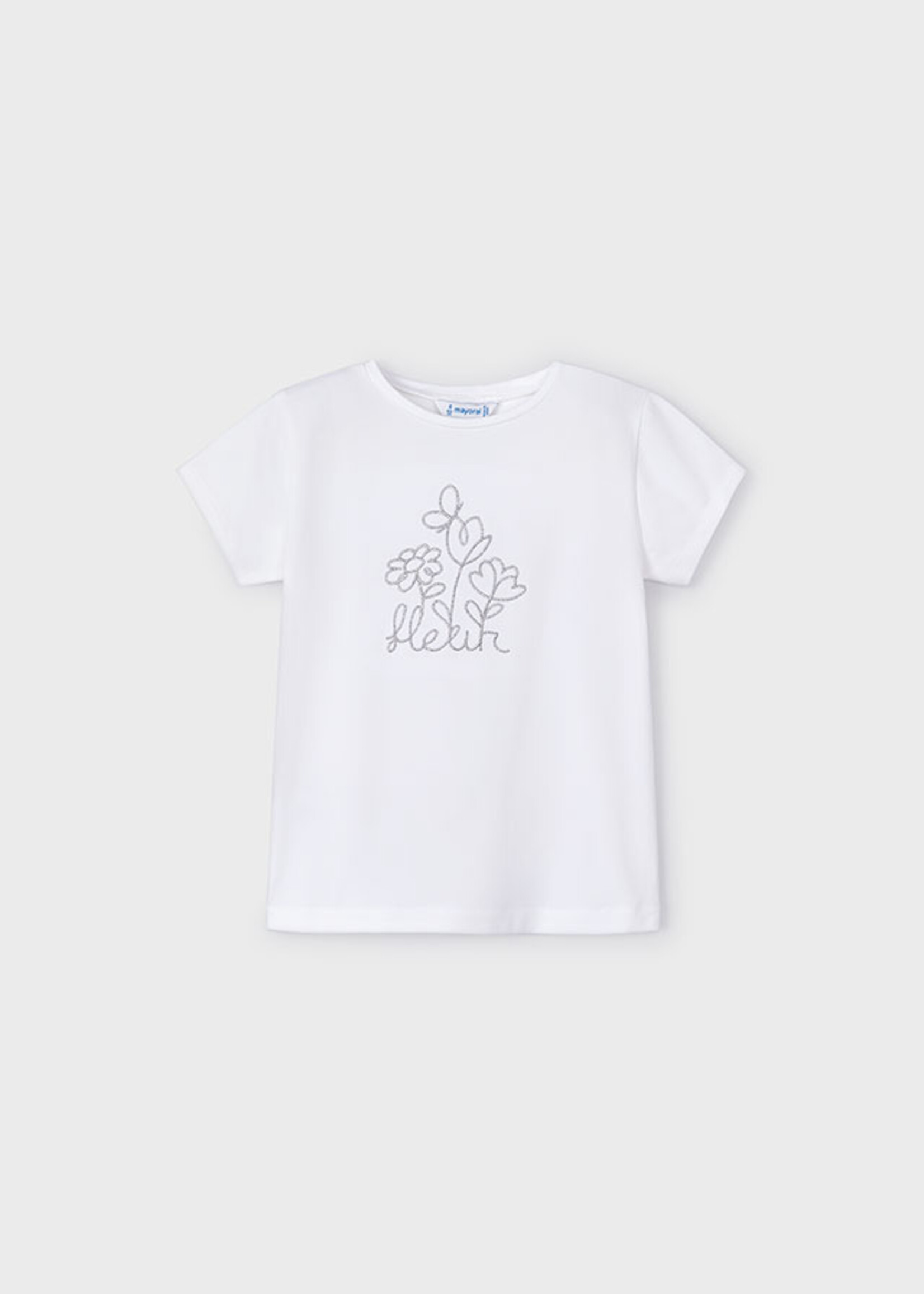 Mayoral Mini Girl            174 Basic s/s t-shirt             White