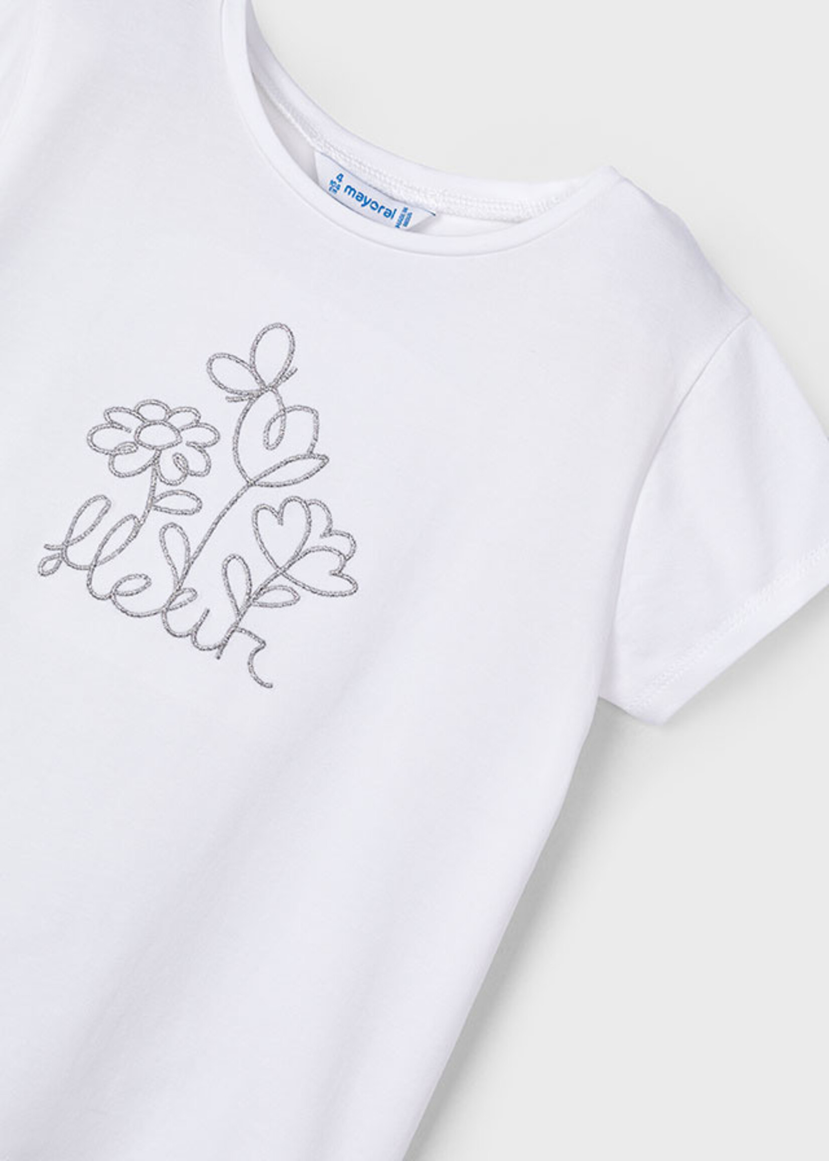 Mayoral Mini Girl            174 Basic s/s t-shirt             White