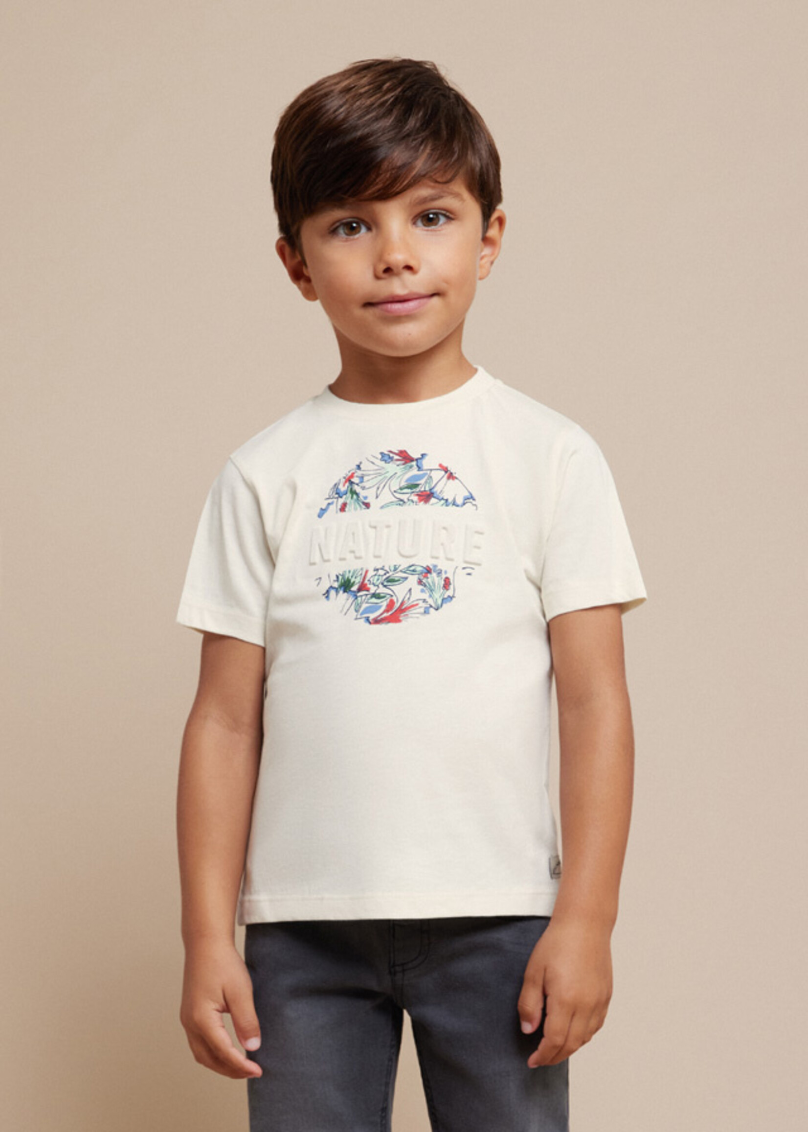 Mayoral Mini Boy             3002 S/s t-shirt                   Milk