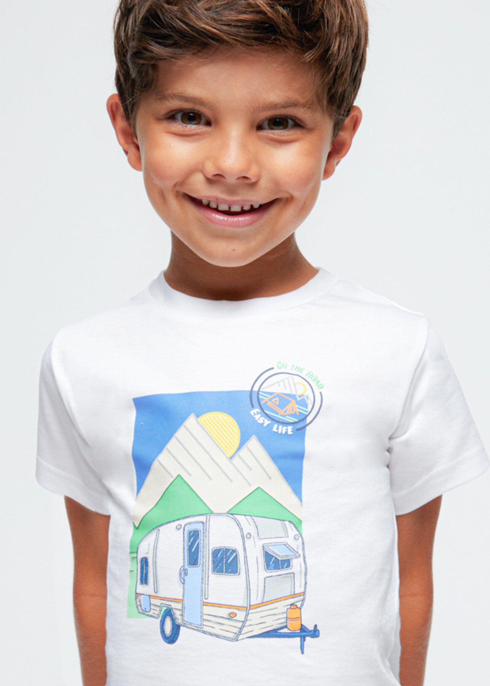 Mayoral Mini Boy             3004 S/s "van" tshirt              White