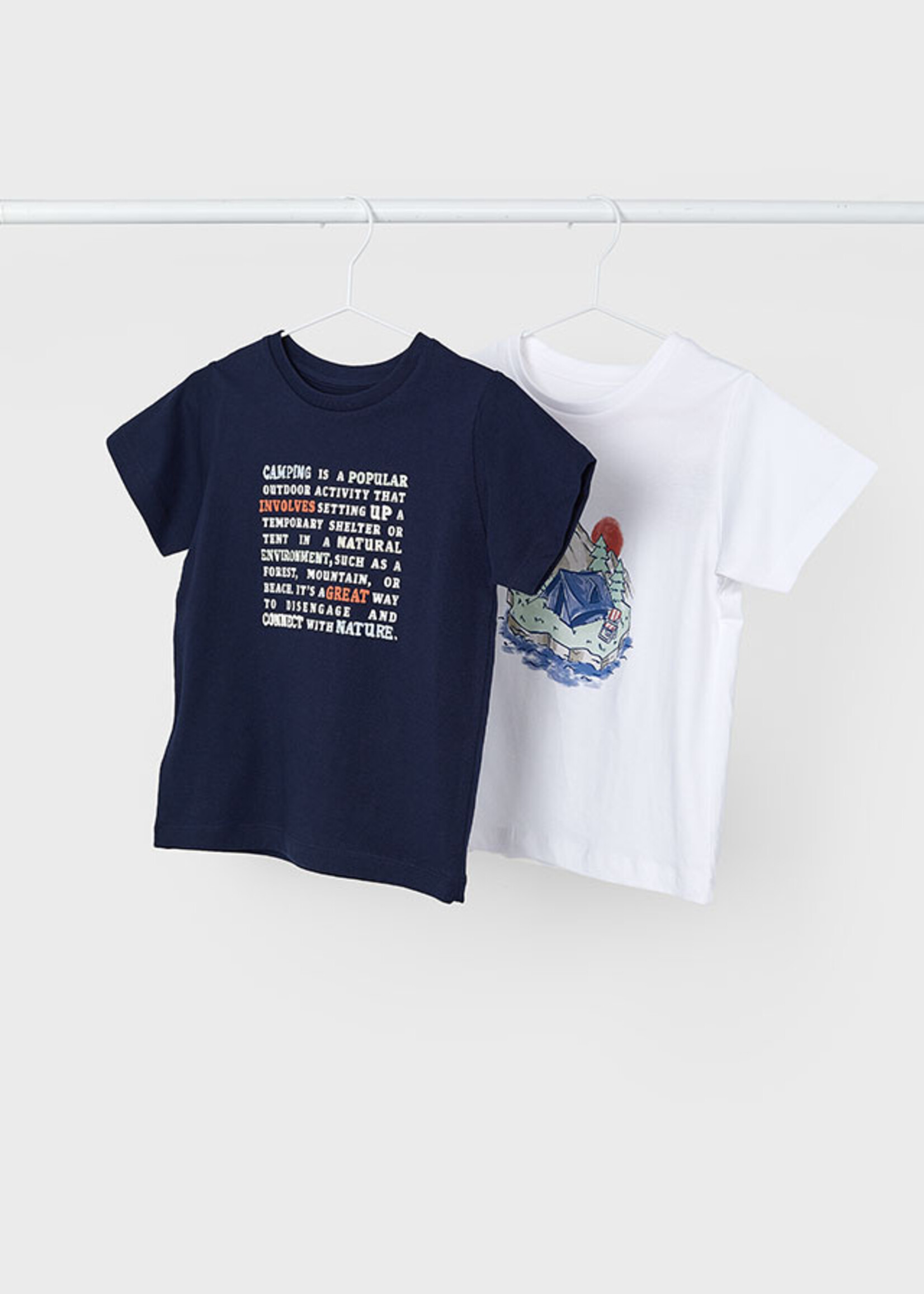 Mayoral Mini Boy             3005 2 S/s t-shirts set            Navy