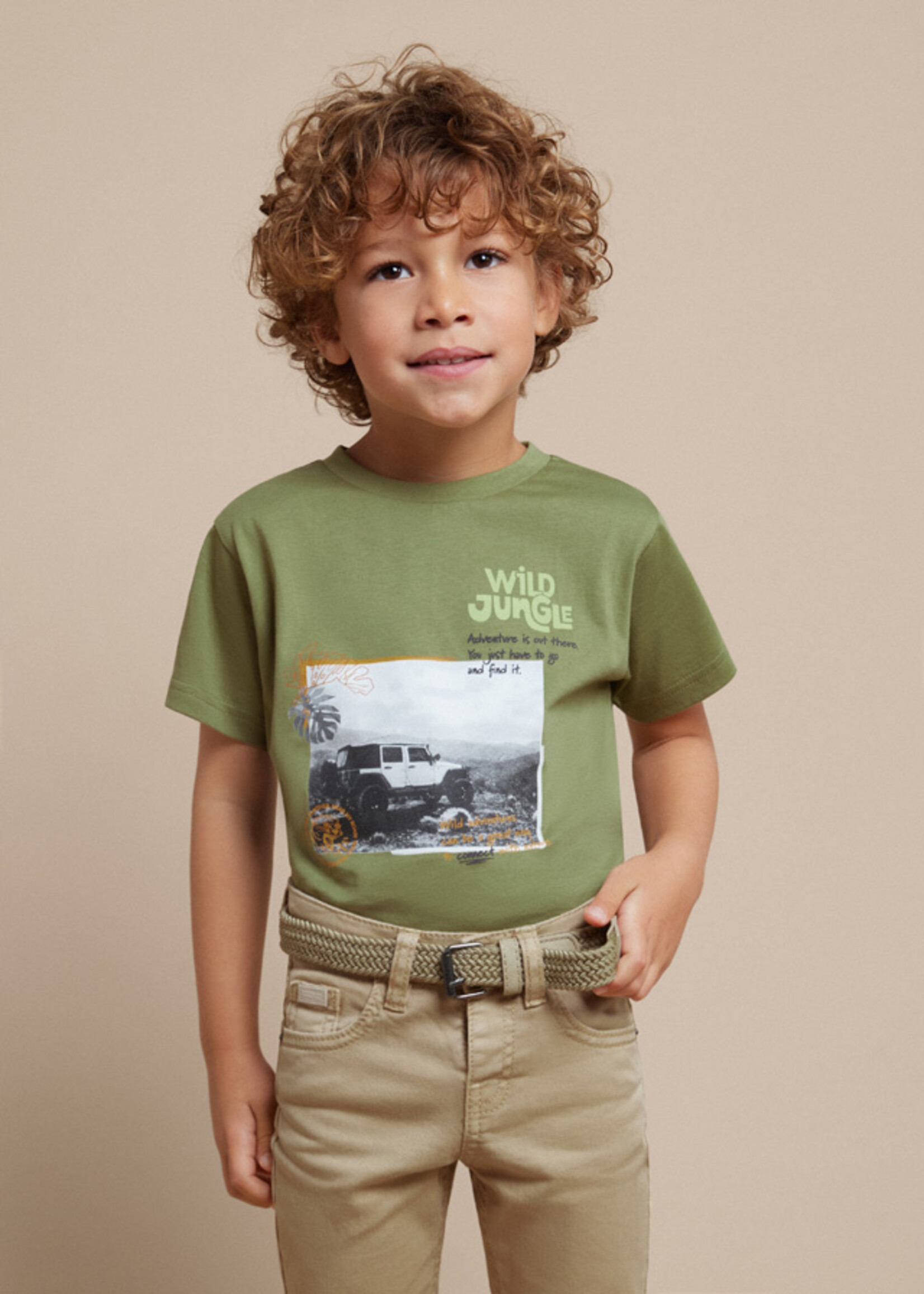 Mayoral Mini Boy             3010 S/s t-shirt                   Cream