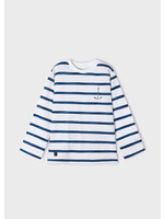 Mayoral Mini Boy             3025 L/s stripes t-shirt           Whit-Navy