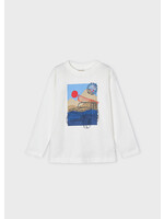 Mayoral Mini Boy             3027 L/s t-shirt                   Cream