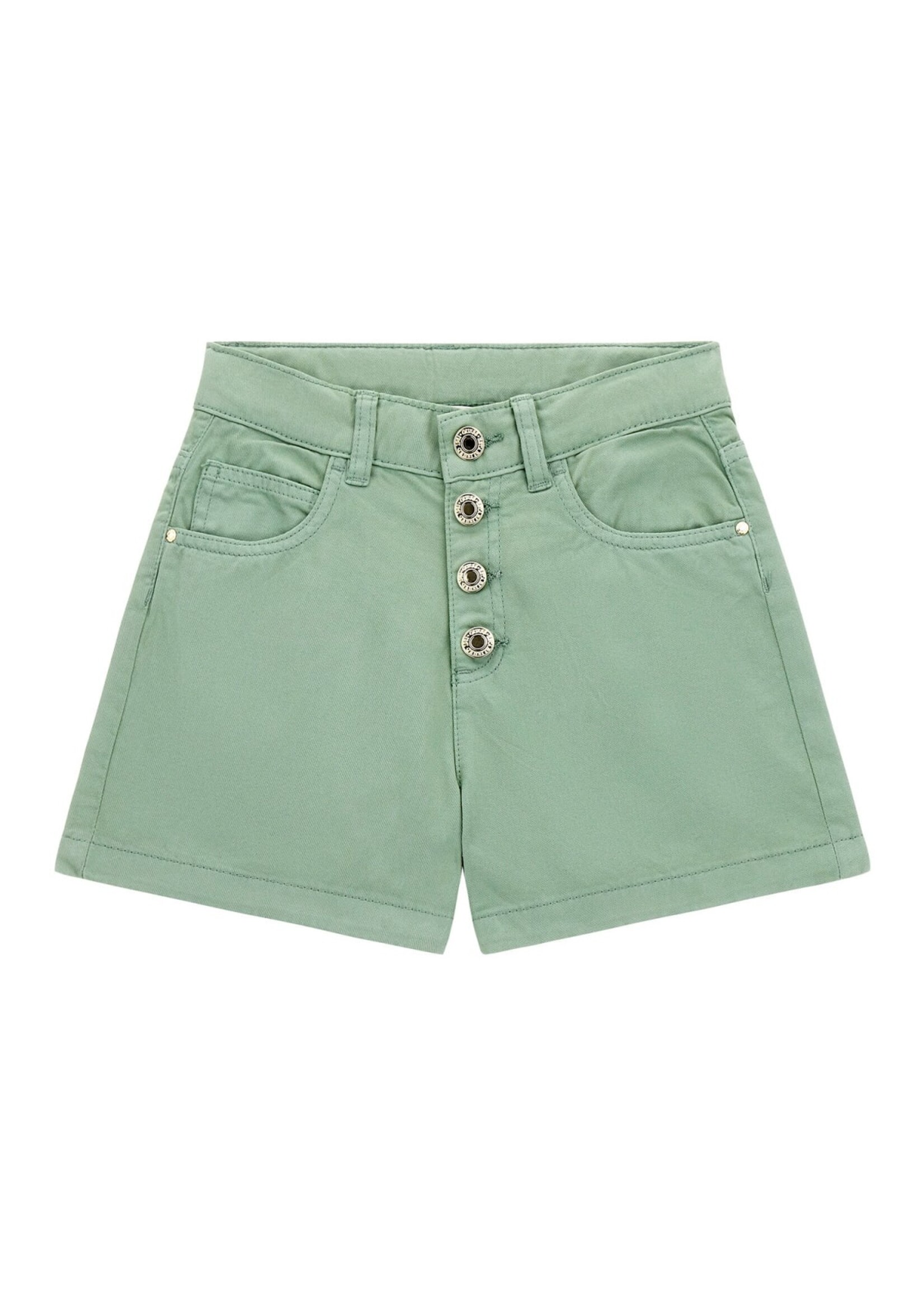 Guess J4GD09 TWILL SHORTS EXPOSED BUTTON SALVIAS GREEN